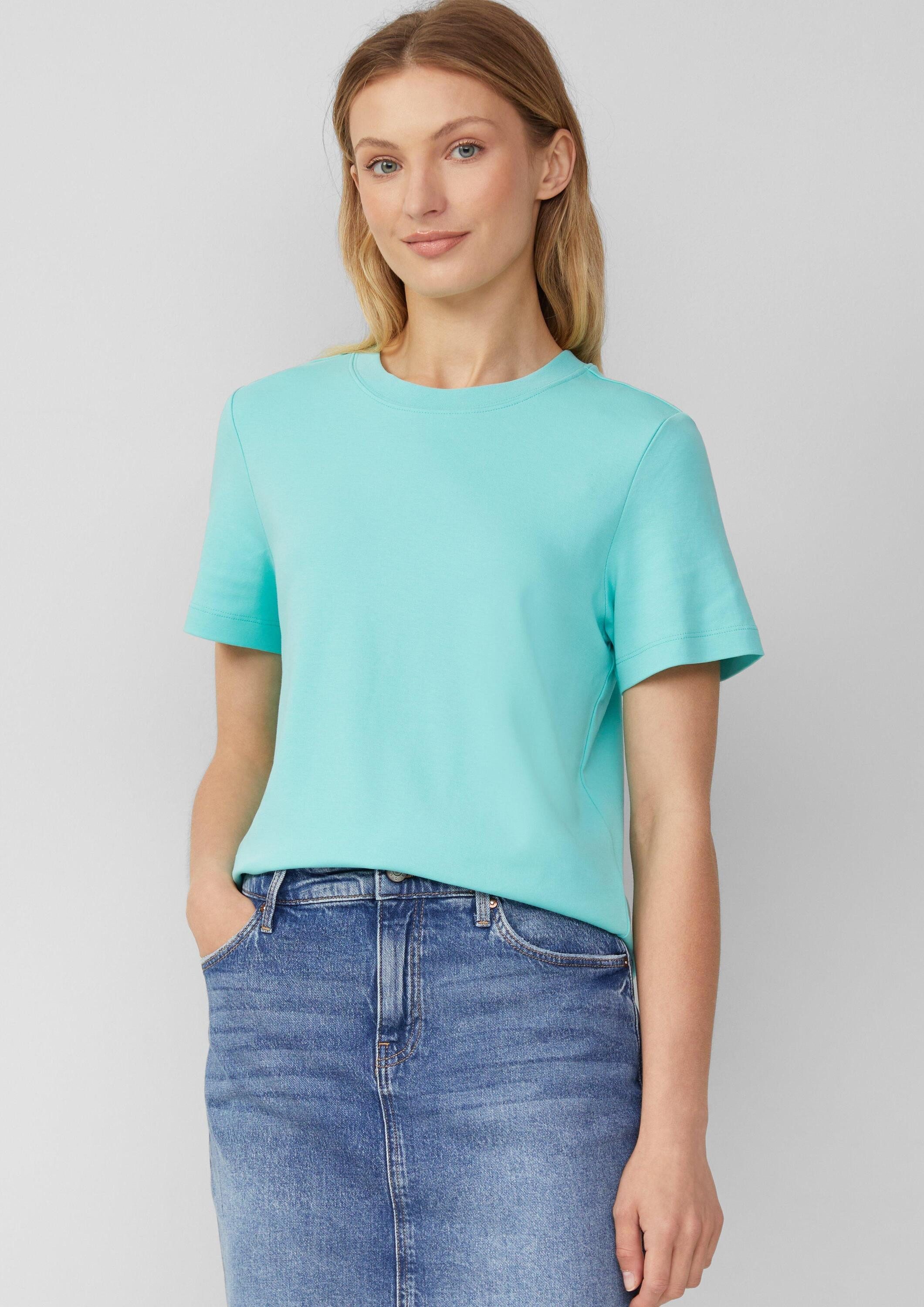 s.Oliver Kurzarmshirt T-Shirt Verkürztes T-Shirt aus günstig online kaufen