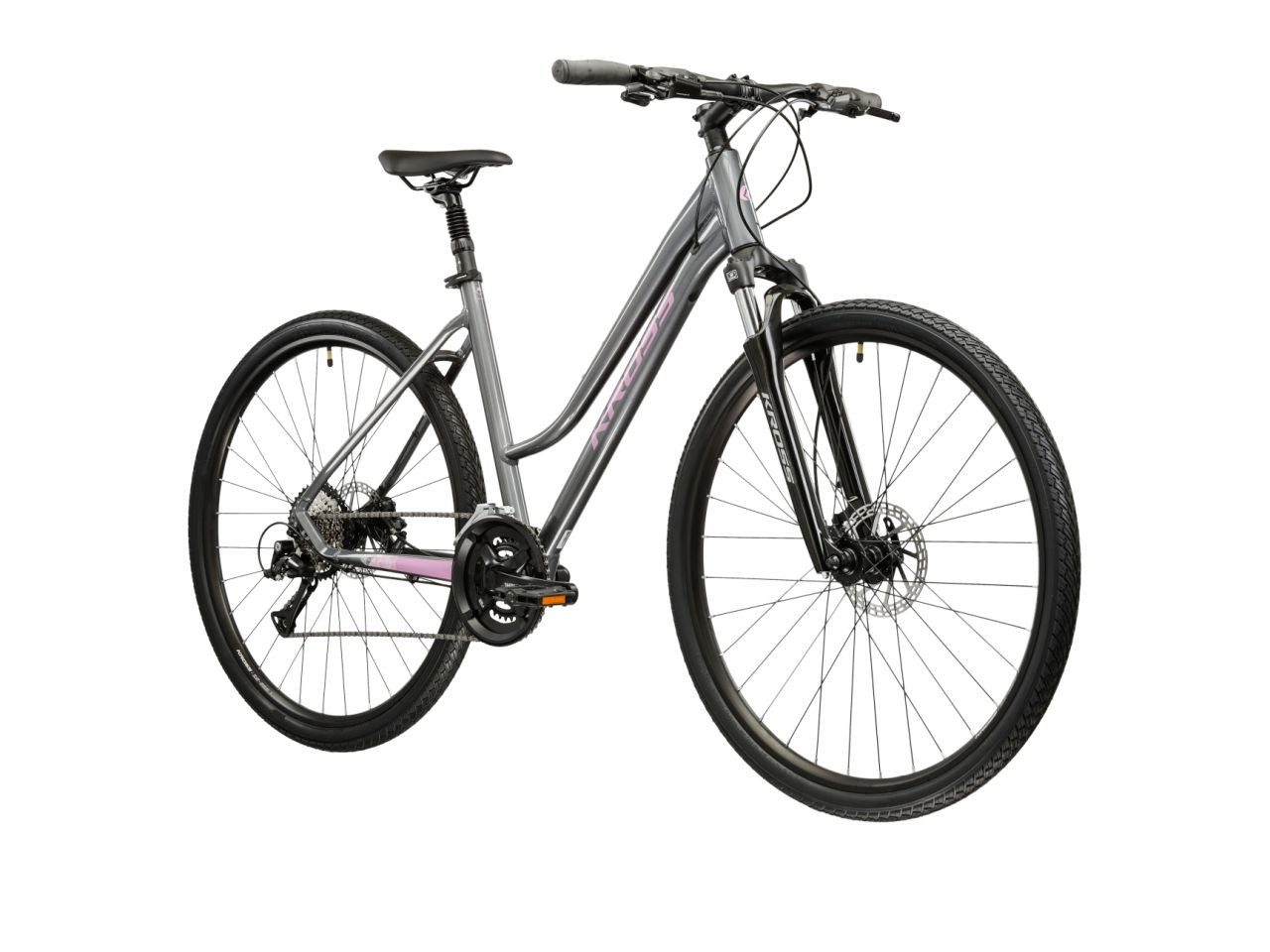 Kross Crossrad KROSS Crossrad Damen 28" Evado 4.0 grau 16 Gänge, 16 Gang Shimano ACERA M3020 Schaltwerk, Kettenschaltung
