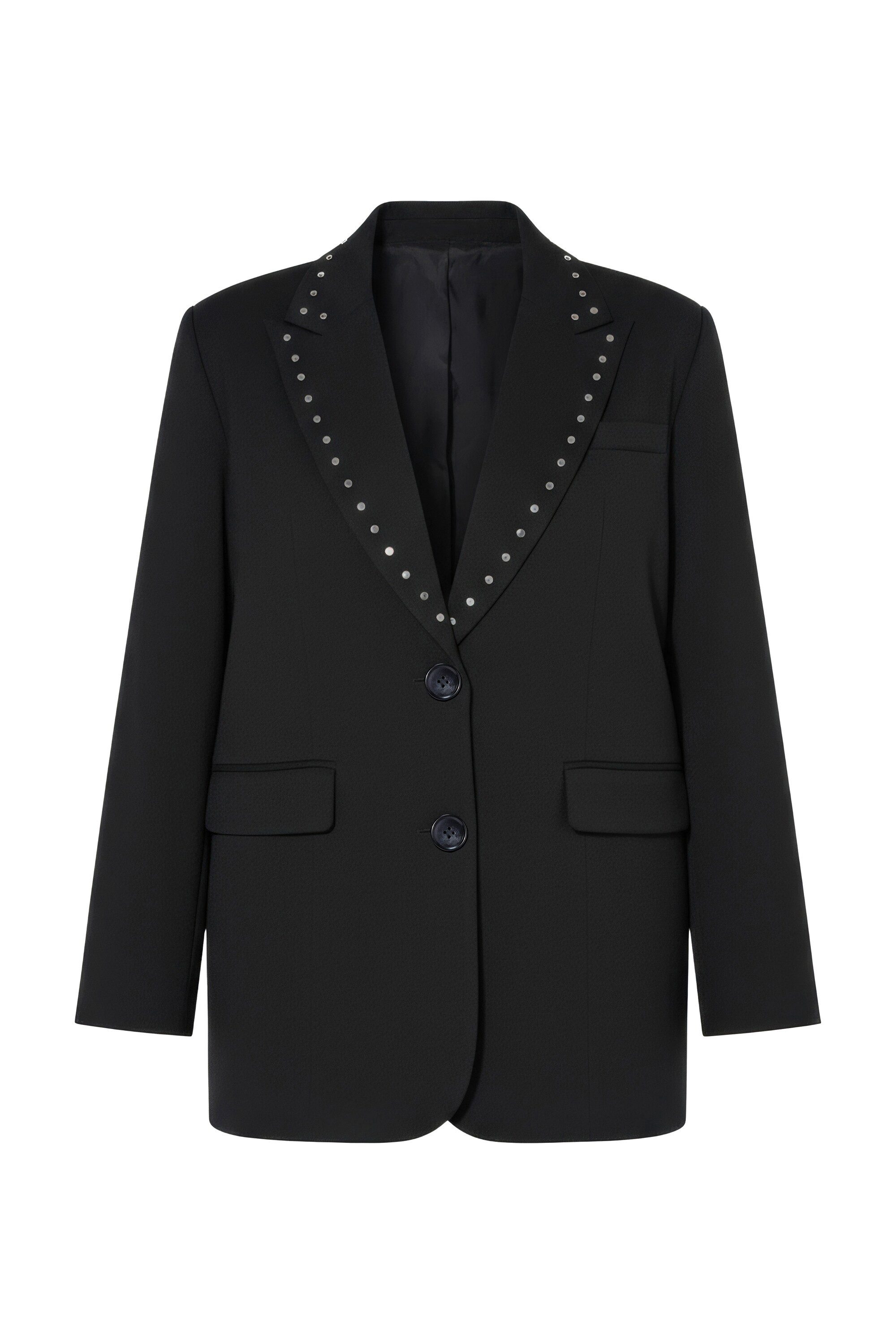Studio Untold Blusenblazer Blazer oversized Ziernieten am Reverskragen