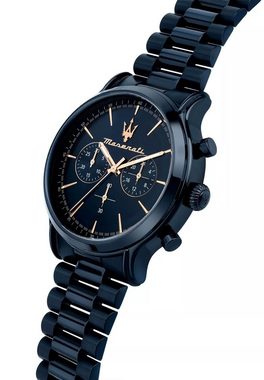 Maserati Time Chronograph Epoca Blue Edition, mit modernem Design