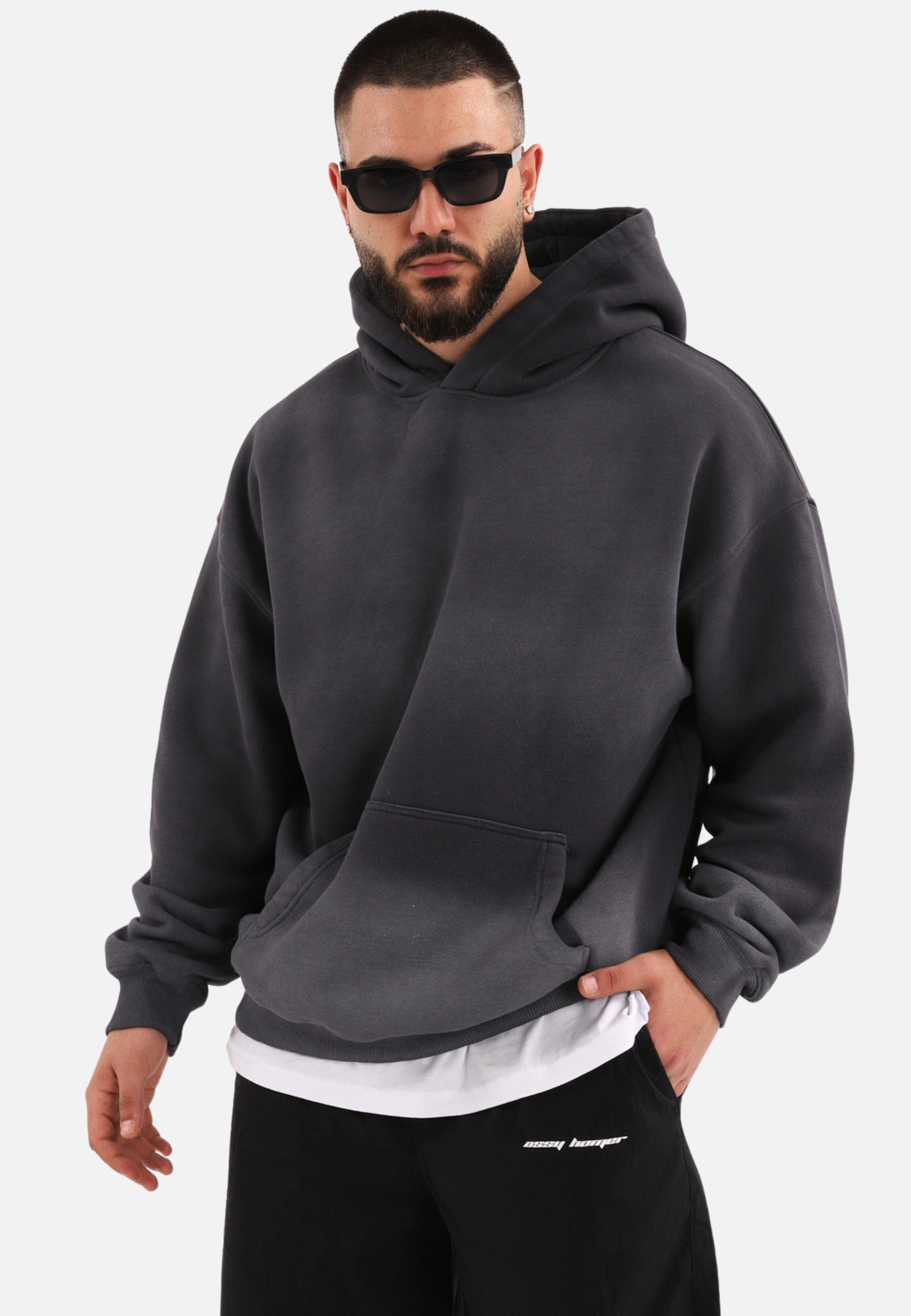 Hoodie einfarbiger Spray Basic Oversized Hoodie