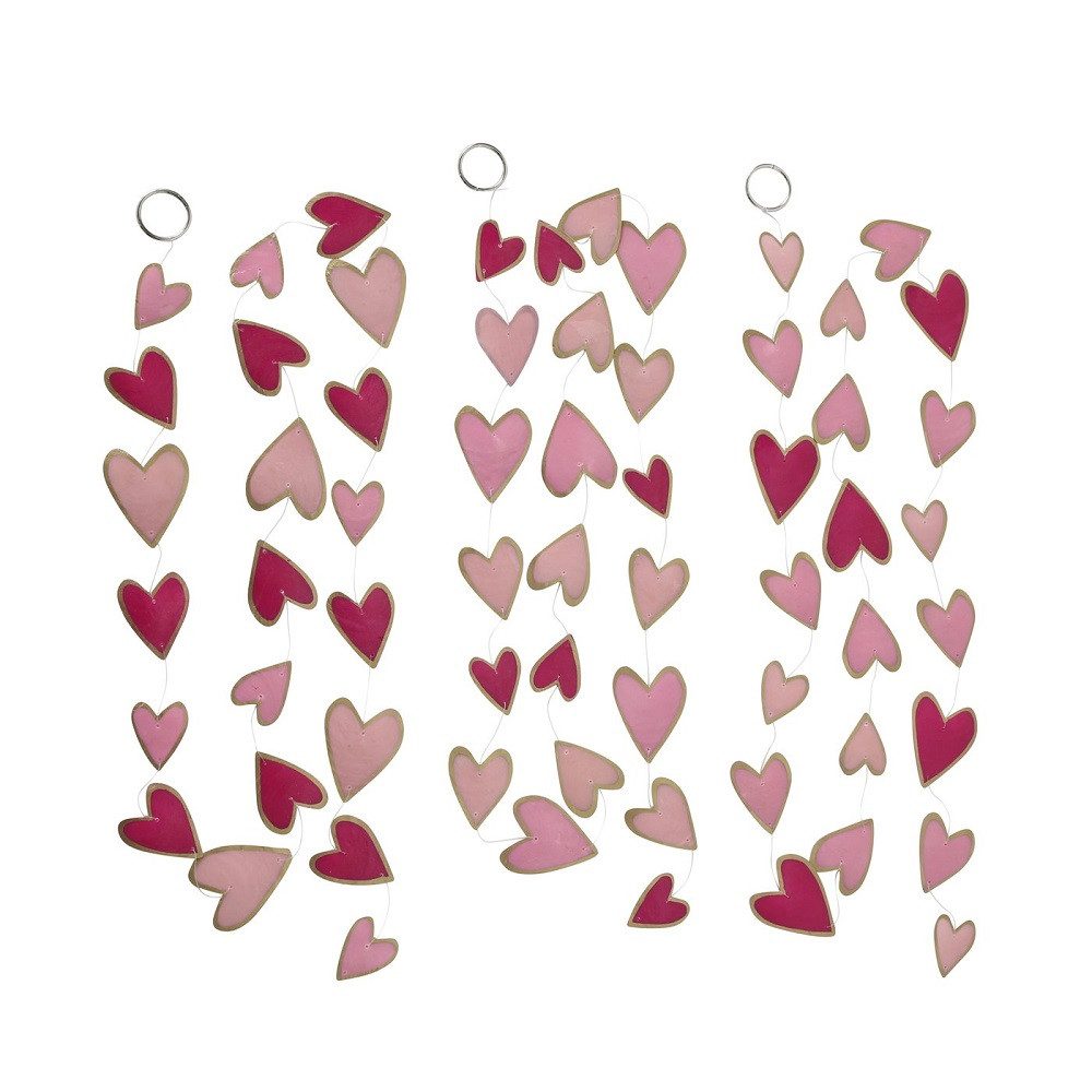 BOLTZE GRUPPE GmbH Hängedekoration Capiz Girlande Matja Herz L 180cm 3 Ausführungen Stückpreis