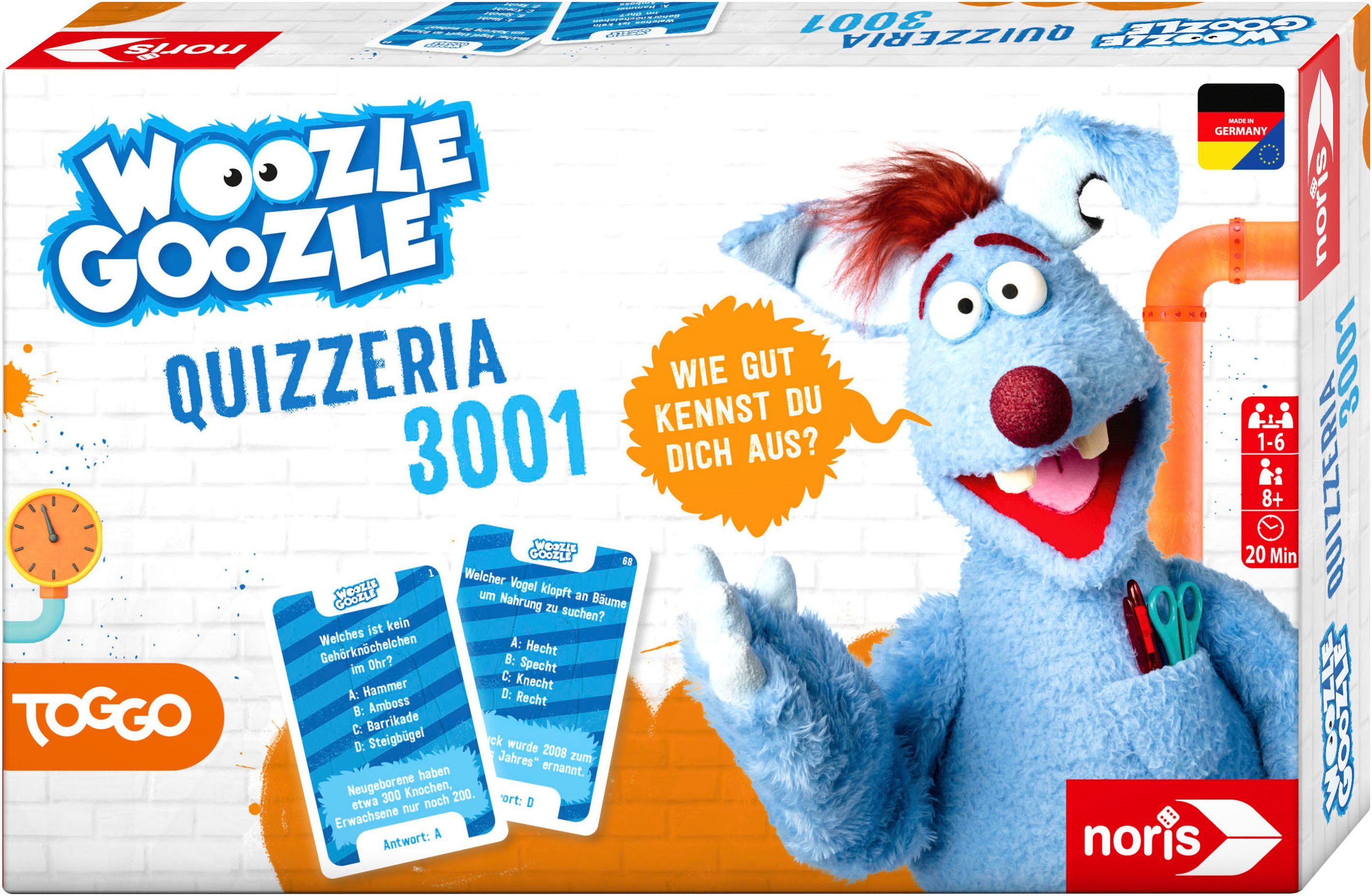 Noris Spiel, Quizspiel Woozle Goozle, Quizzeria, Made in Germany