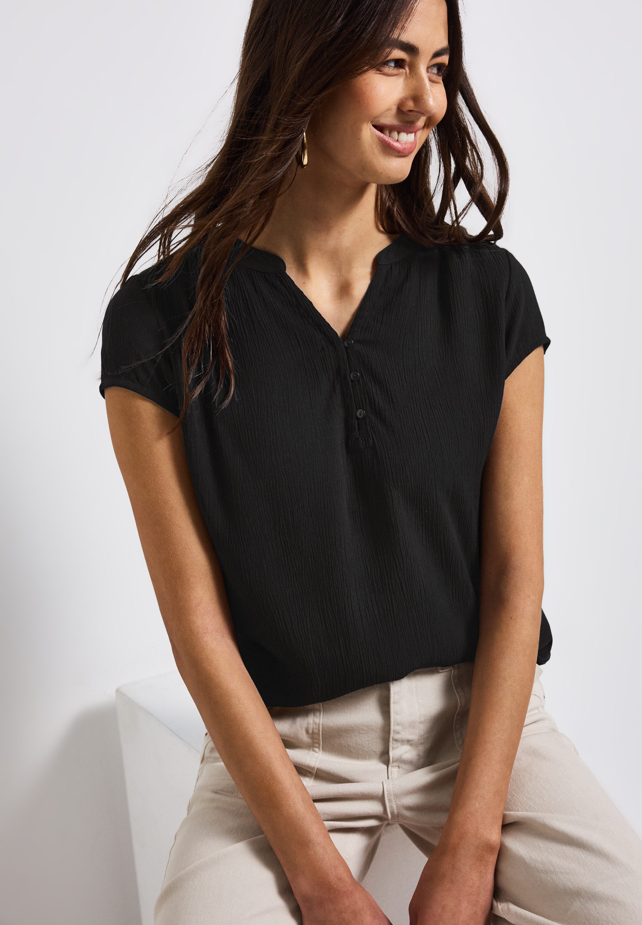 STREET ONE T-Shirt im Tunika-Look günstig online kaufen