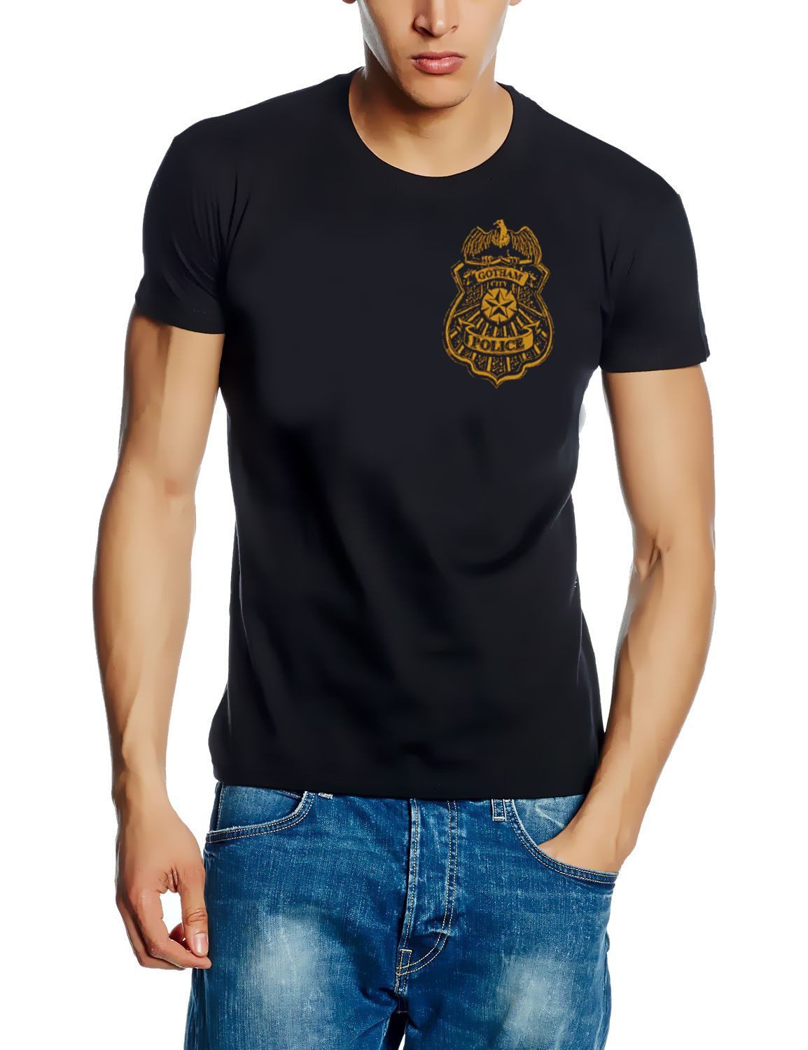 Batman Print-Shirt BATMAN Gotham City Police T-Shirt Schwarz S M L