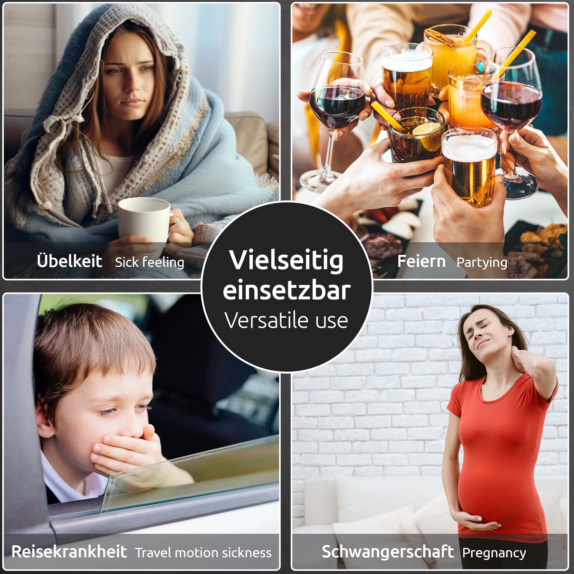 ECENCE Arzttasche Brechbeutel mit Ring 10x Spuckbeutel Auto (10-tlg)