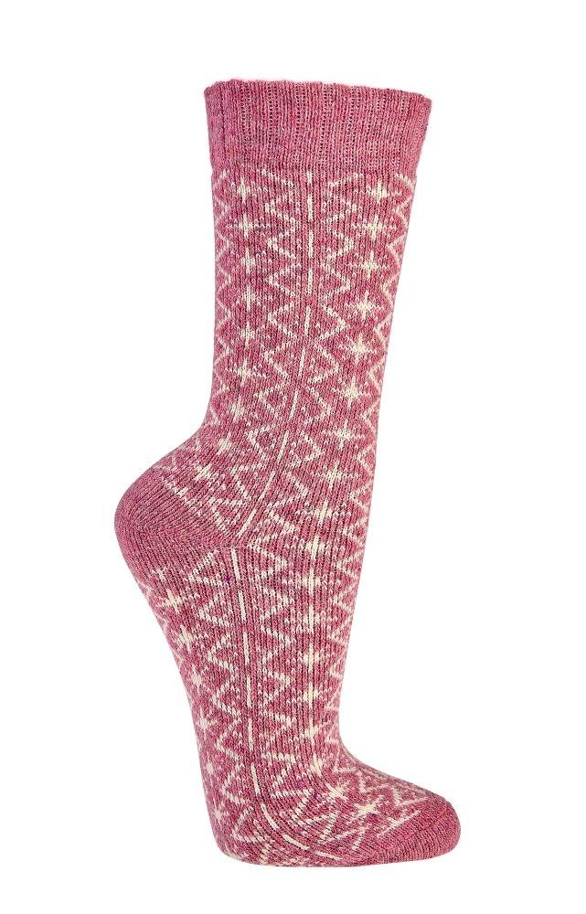 FussFreunde Komfortsocken 2 Paar Folklore TREND-Socken Wollsocken mit Merino- & Alpakawolle
