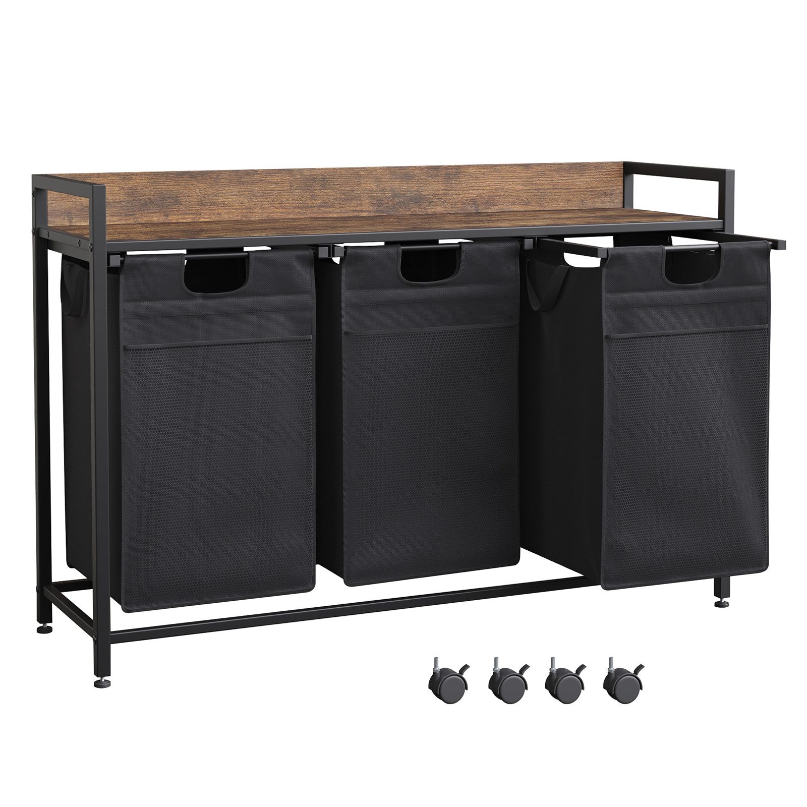 Mondeer Wäschekorb Metallgestell Wäschesammler (3 St., 3x50L), mit 3 abgetr günstig online kaufen