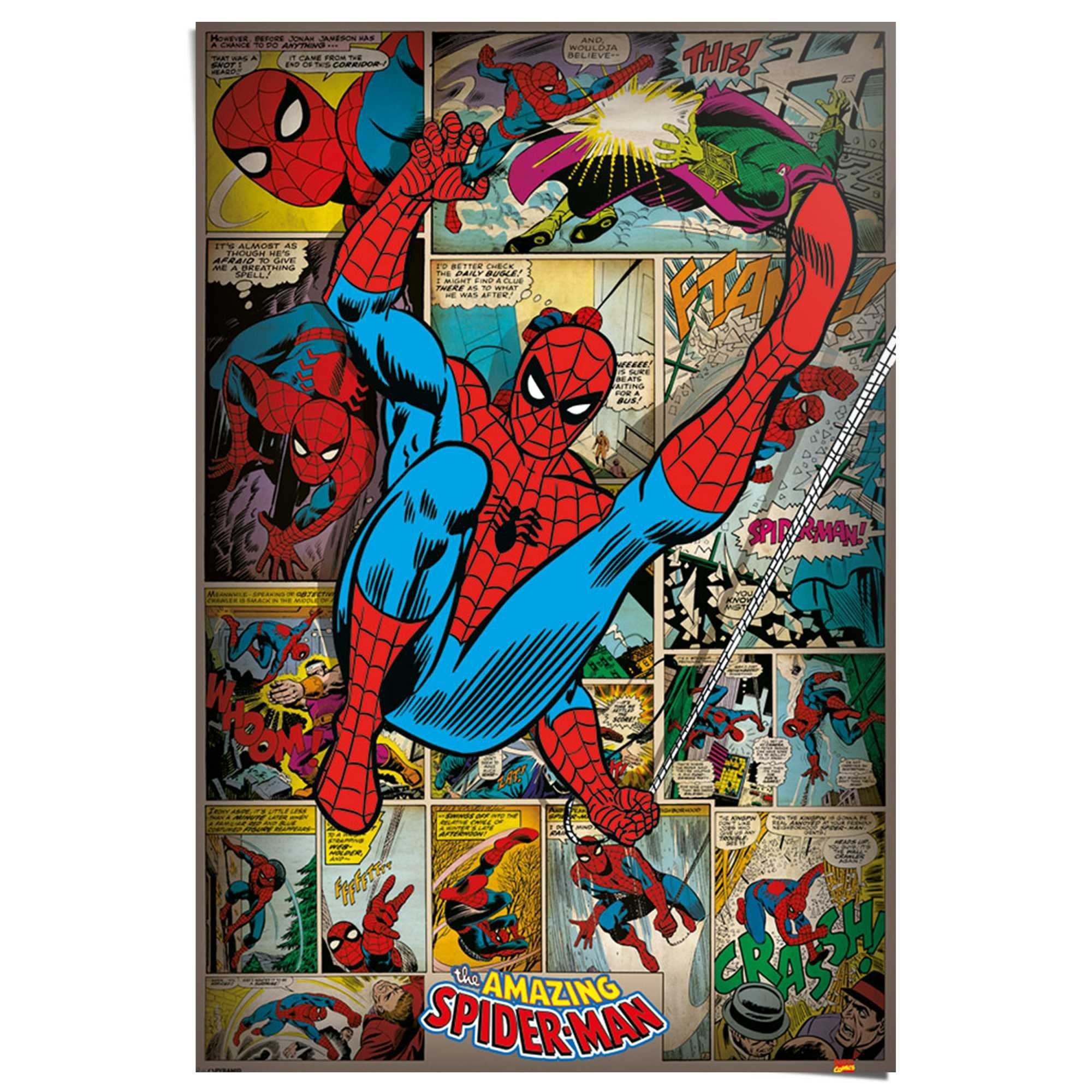 Reinders! Poster Marvel Comics - spider man retro günstig online kaufen