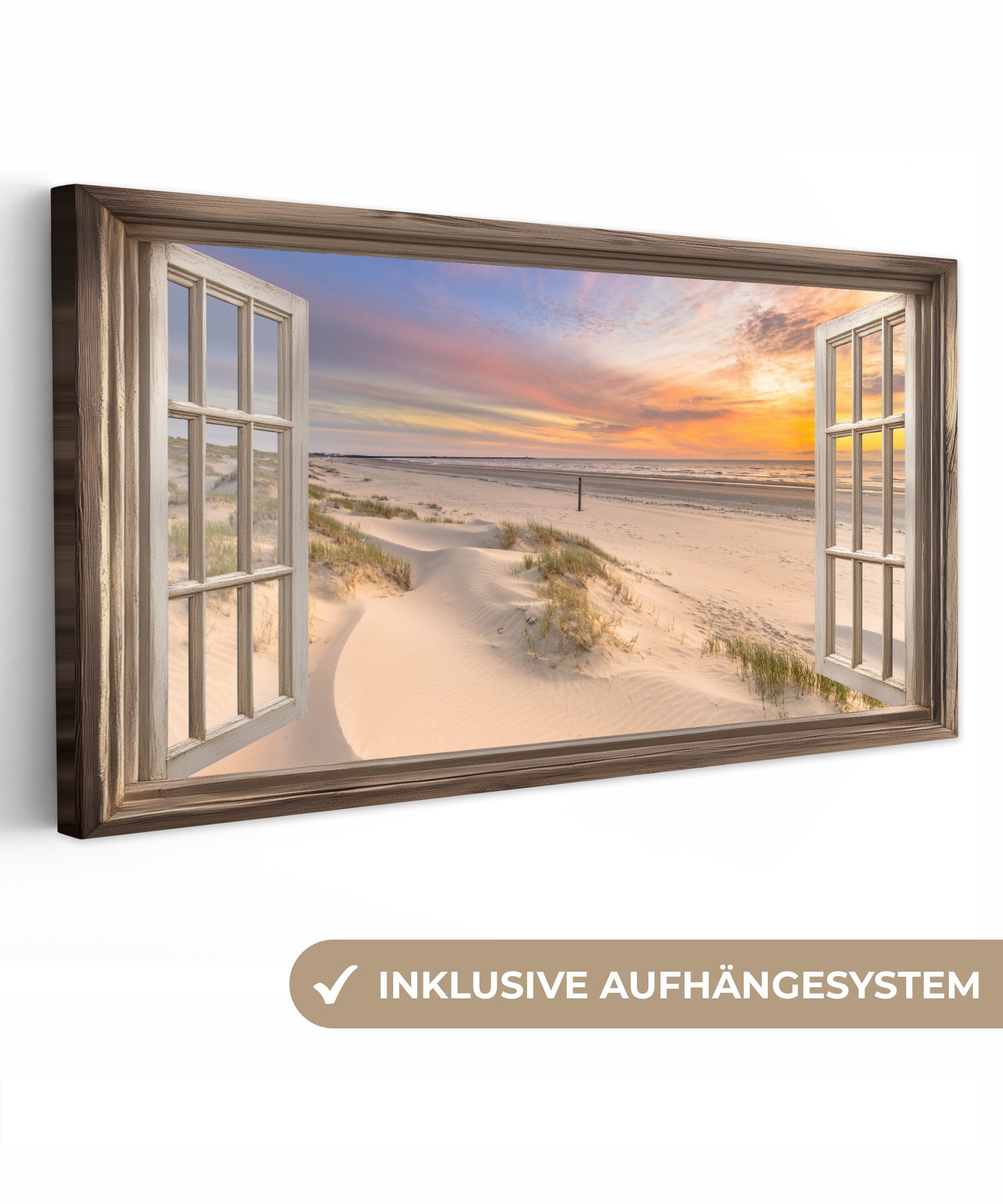 OneMillionCanvasses® Leinwandbild Panorama Aussicht - Strand günstig online kaufen