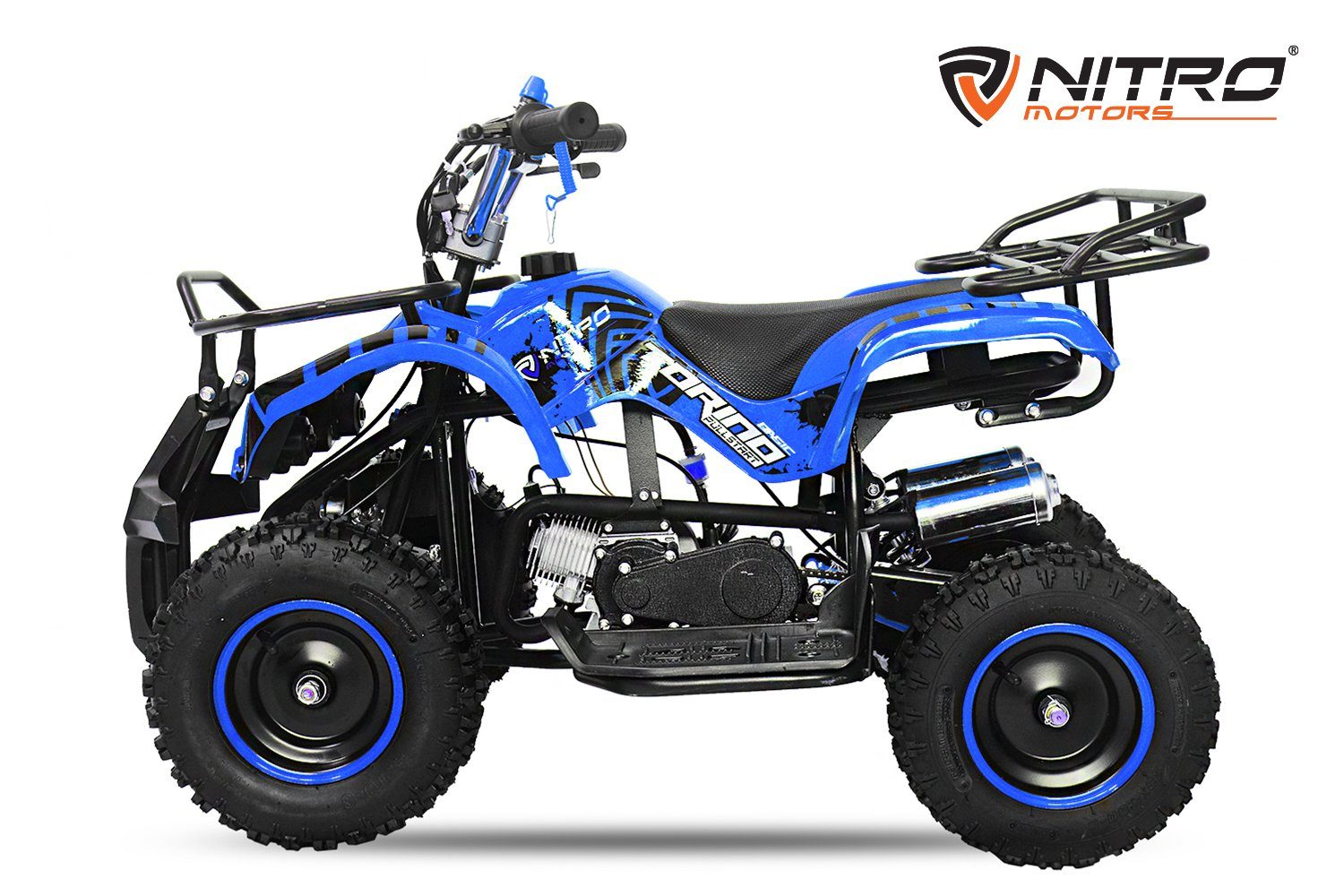 ist zum Schnäppchenpreis im Angebot Nitro Motors Quad 49cc 6" Kinder Torino Kinderquad Quad 49,00 ATV, Blau Miniquad mini ccm