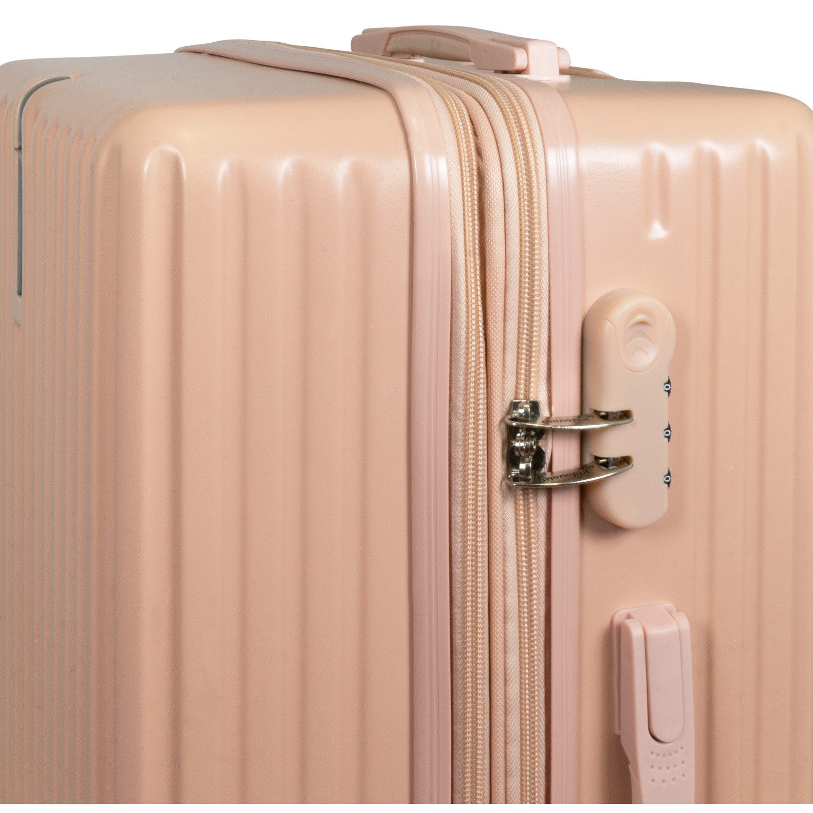 Trendyshop365 Hartschalen-Trolley Hartschalenkoffer mit Doppelrollen - verschiedenen Farben, 4 Rollen, Zwillingsrollen, Zahlenschloss, robust und leicht