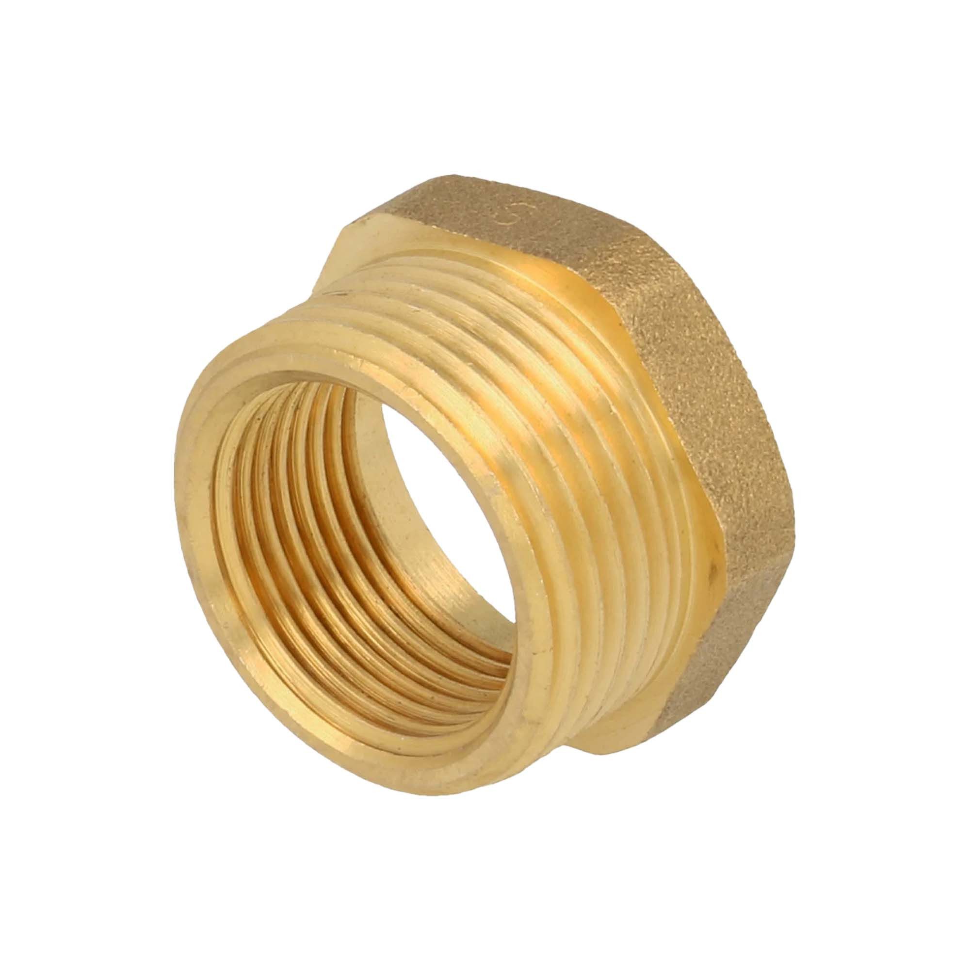 Schlösser Wasserzähler JS Reduzierstück 1 Zoll AG auf 3/4 Zoll IG, Messing, für Wasserzähler