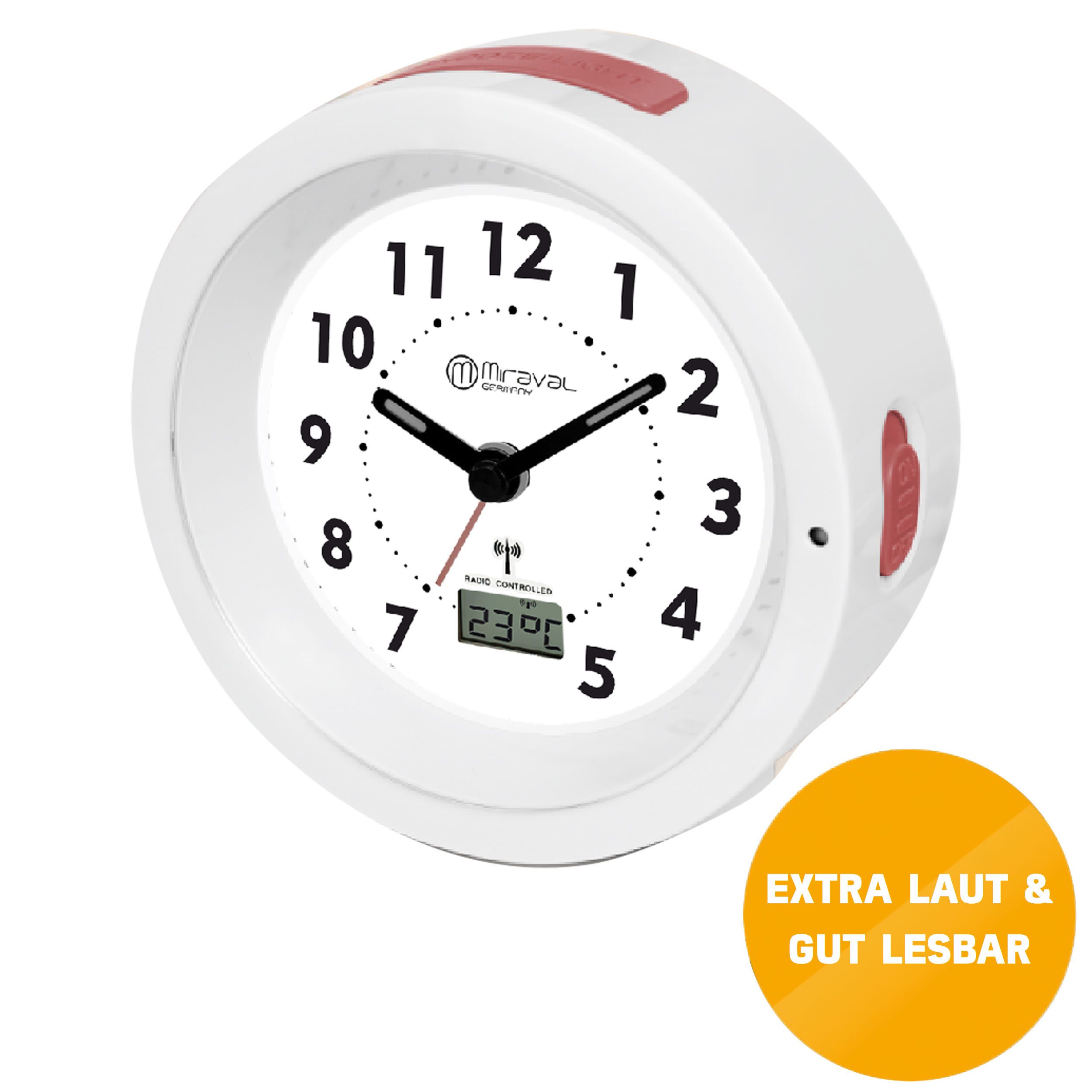 Miraval Funkwecker Funkwecker 95 Db Seniorenwecker extra laut große Ziffer günstig online kaufen