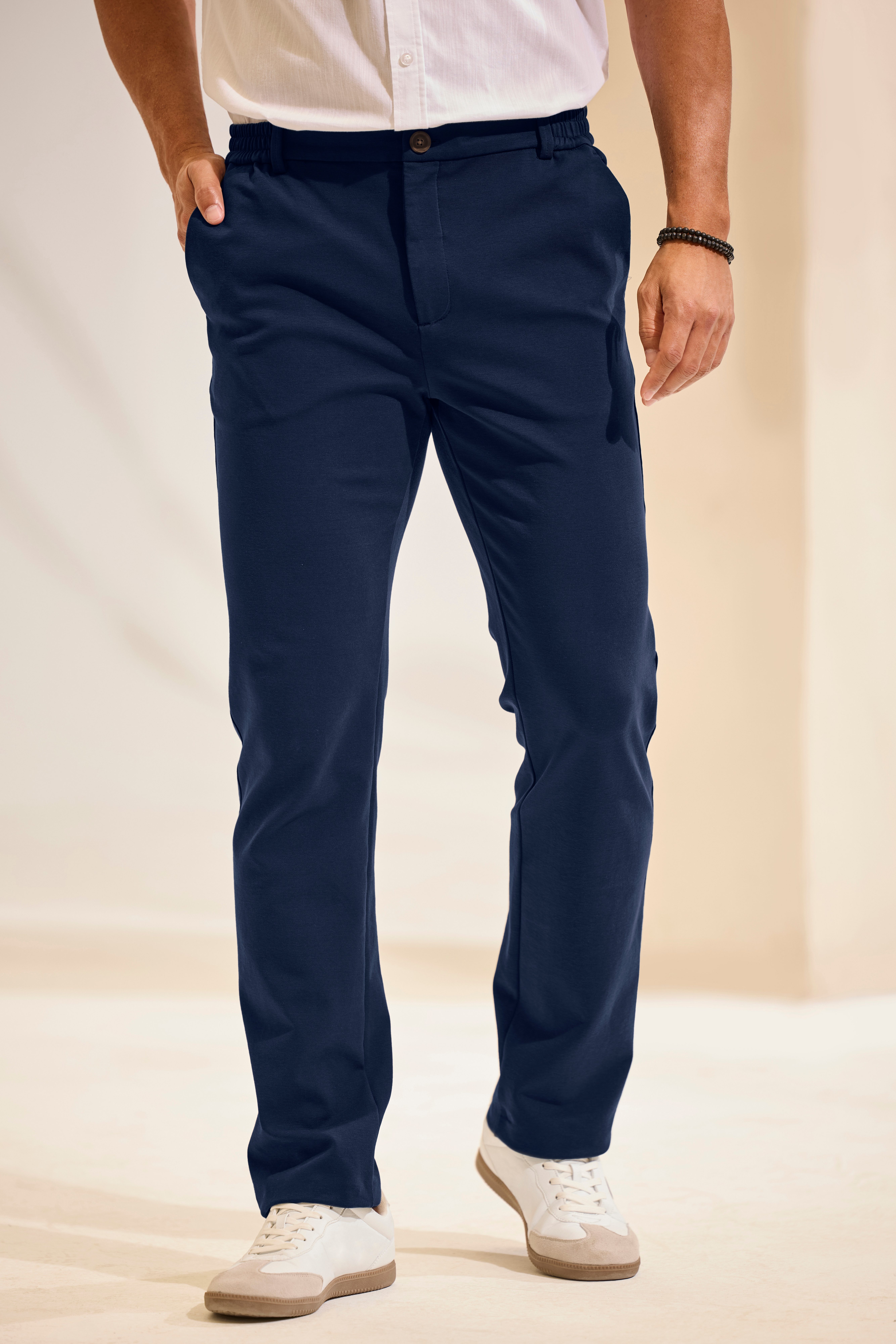 Stoffhose, Dehnbund-Hose mit seitlichem Gummizug, auch in großen Größen