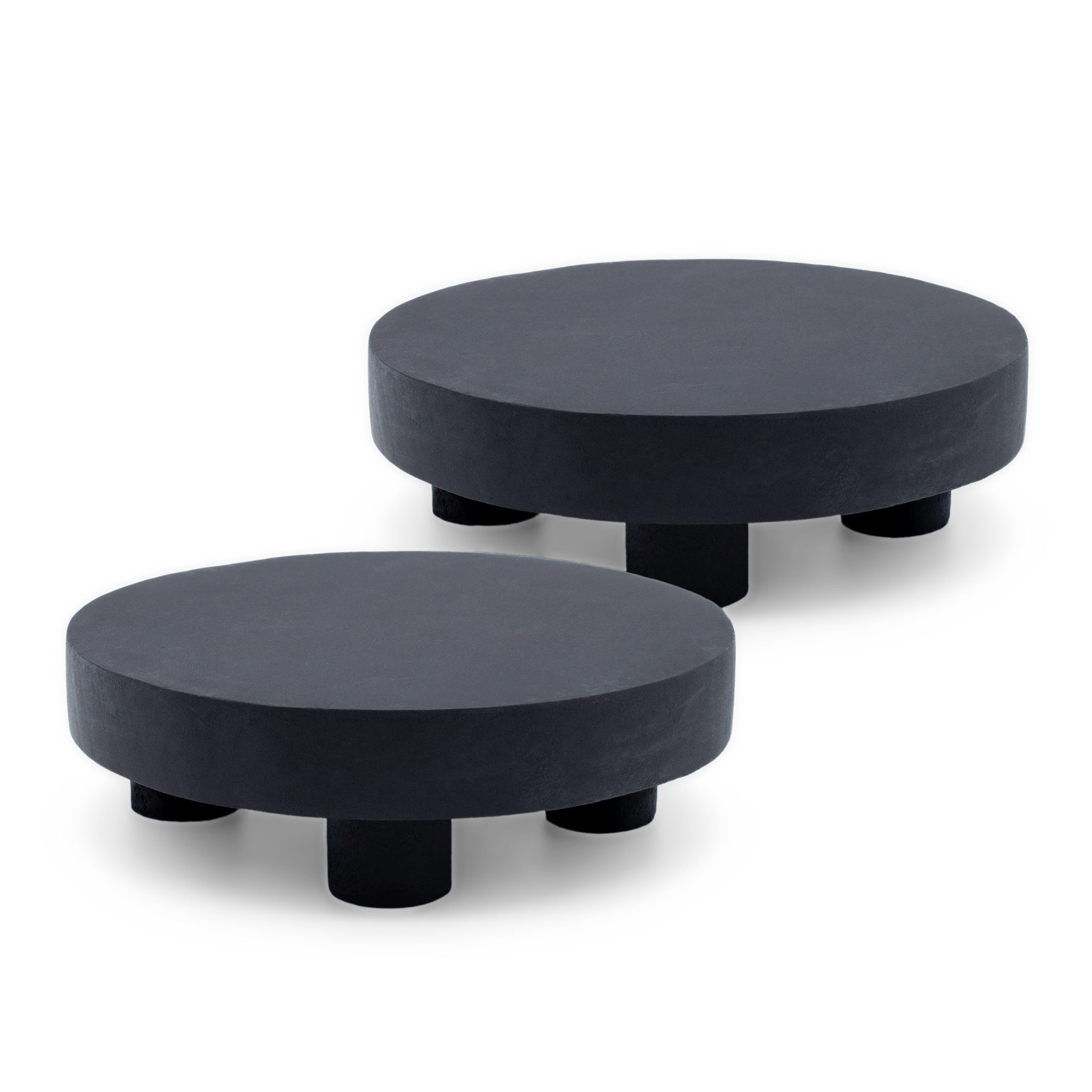 Spetebo Blumenhocker Pflanzenhocker 2er Set schwarz günstig online kaufen