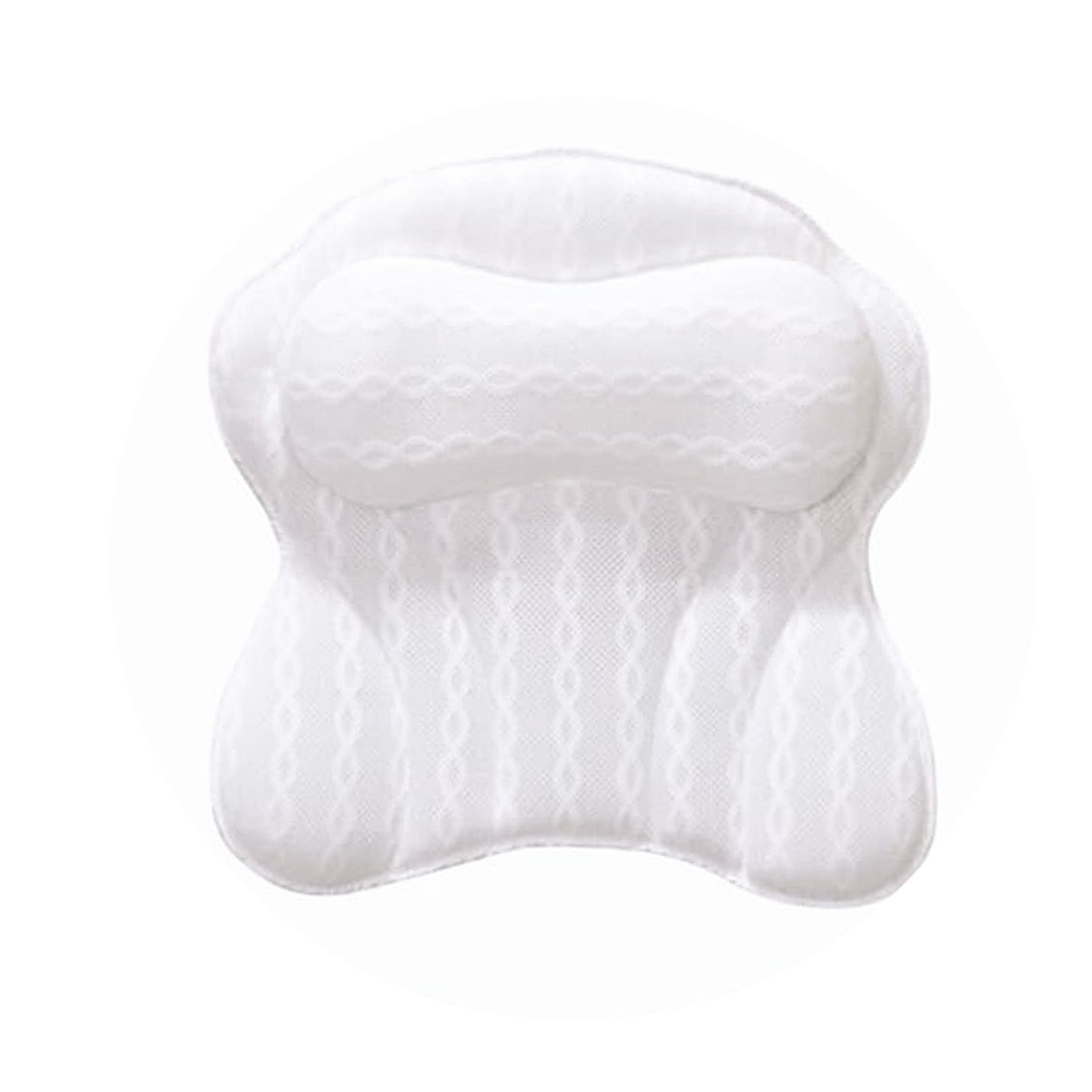 HAC24 Badewannenkissen Komfort Badewannen Kissen Groß Kopfkissen, 1-tlg., 43 x 43 cm mit Kopfstütze und Saugnäpfe inkl. Waschbeutel