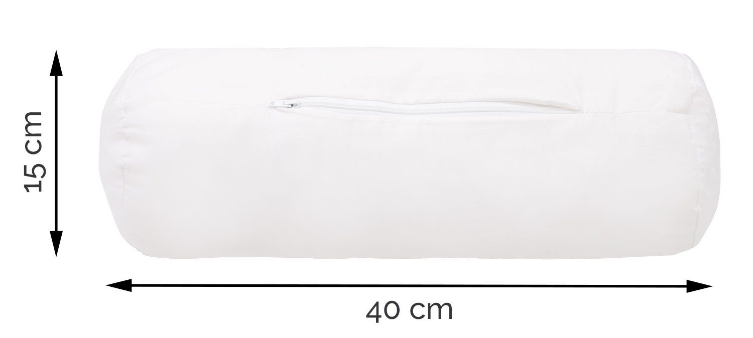 Nackenrollenbezug, ZOLLNER (1 Stück), Hotelwäschespezalisten 15 cm, 50% 50% Baumwolle, Polyester, vom 40 x
