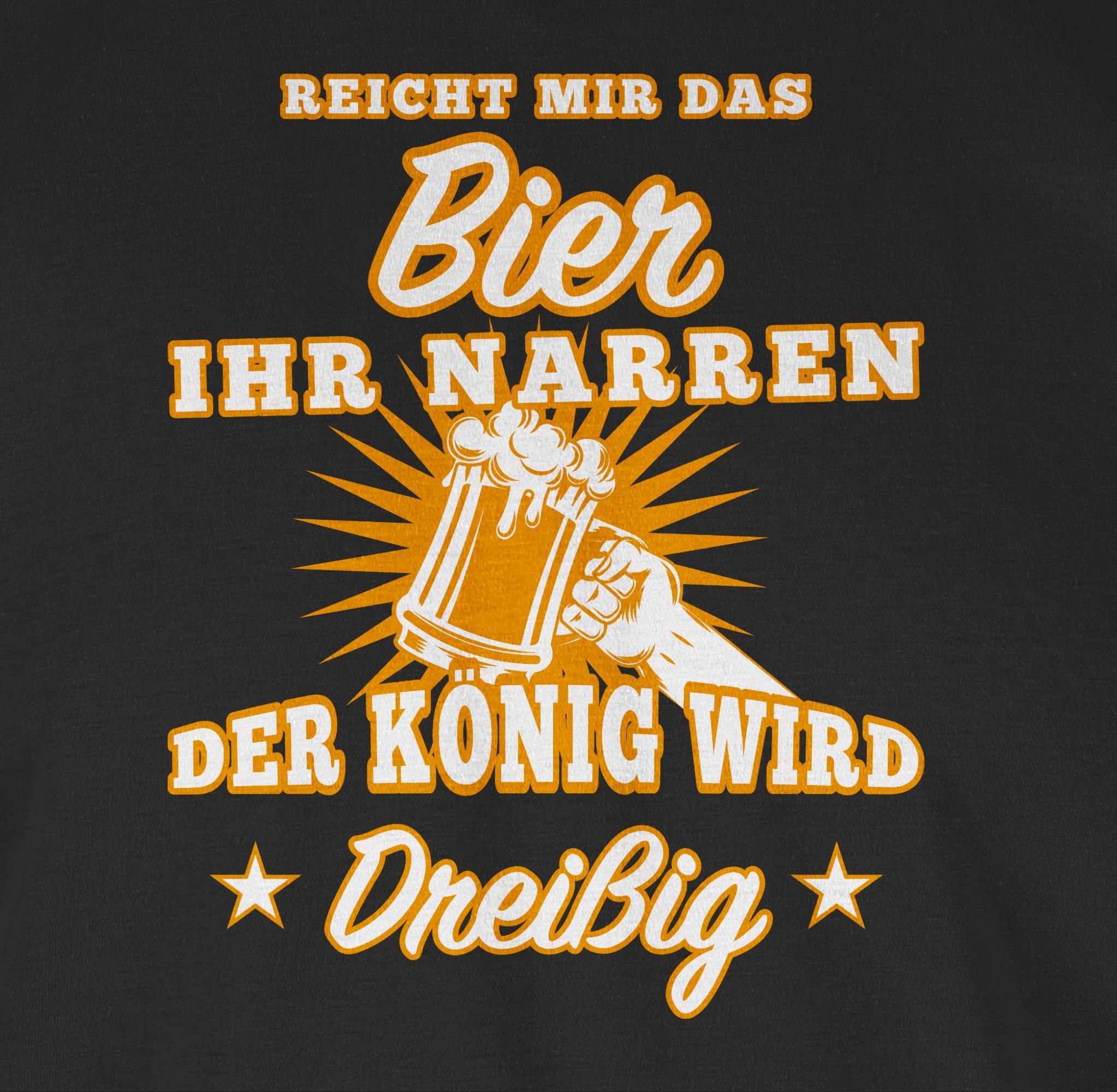 Bier 30. mir Dreißig Geburtstag 01 das Shirtracer Schwarz ihr T-Shirt Narren Reicht