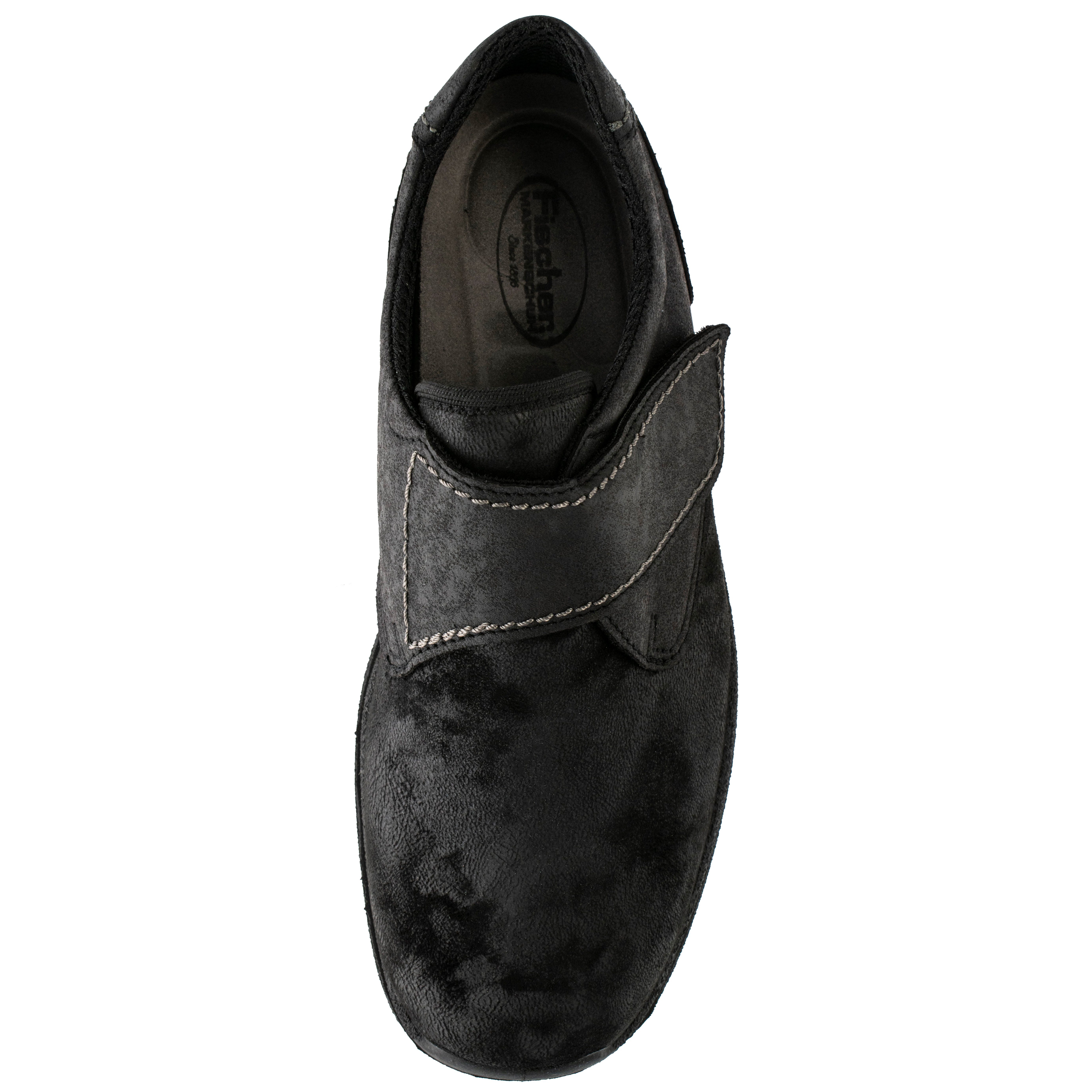Fischer-Markenschuh Paul Klettschuh aus Stretchmaterial / Veloursleder, Einlegesohle herausnehmbar