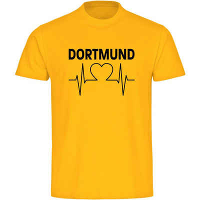 multifanshop T-Shirt Kinder Dortmund - Herzschlag - Boy Girl