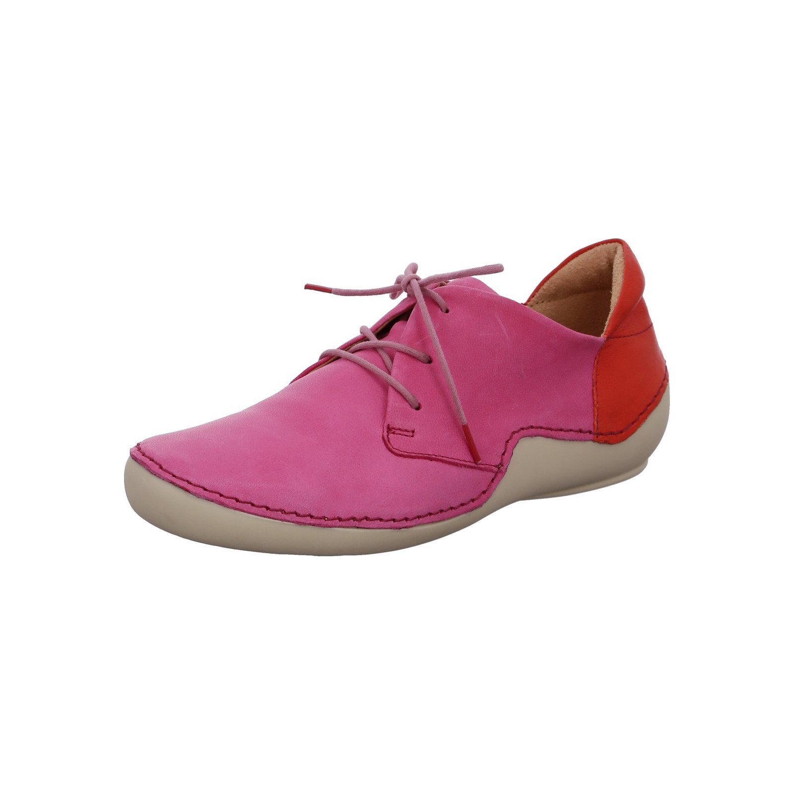 Think! Kapsl - Damen Schuhe Schnürschuh Sneaker Glattleder rosa
