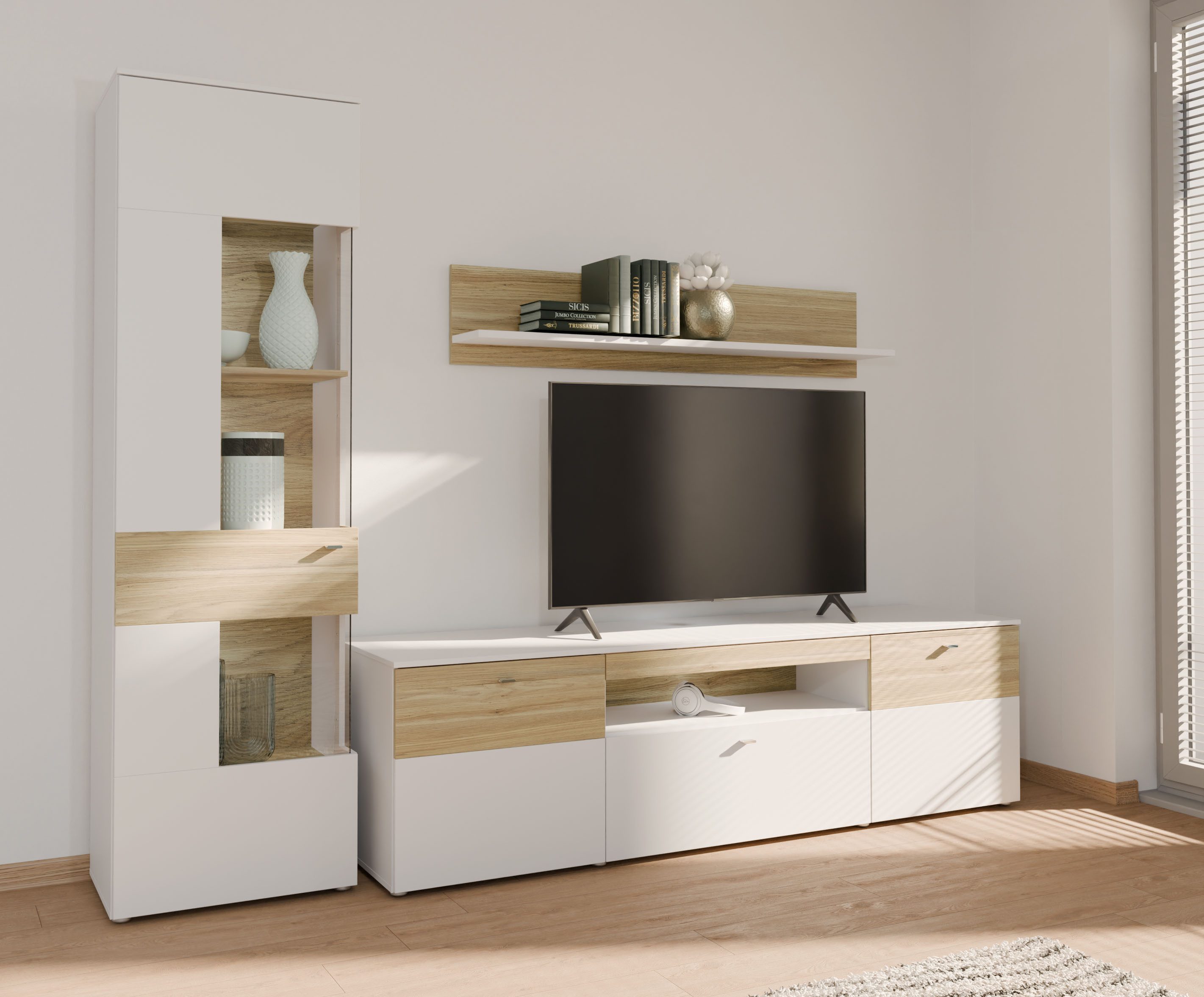 FORTE Wandboard Como, Wandregal, zweifarbig,klare Linien, günstig online kaufen