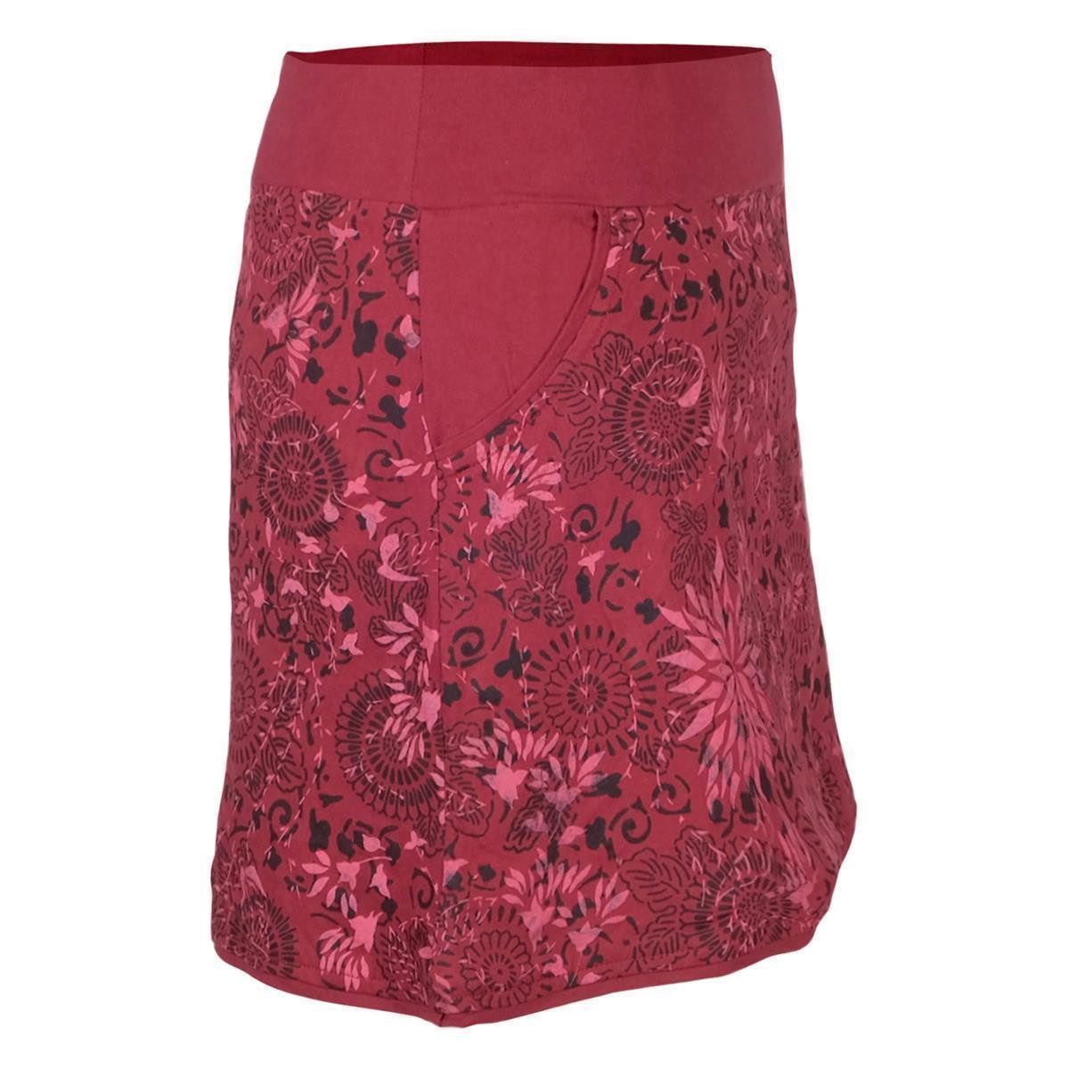 Vishes Jerseyrock Baumwoll-Rock, 70er 80er Jahre Retro Mandala Blumen Muster bedruckt Goa, Hippie Style