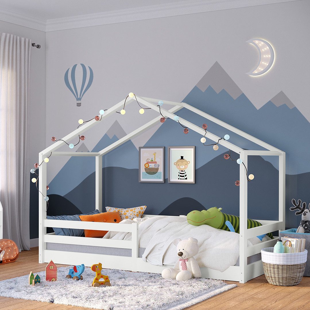 Hausbett Abia mit Lattenrost und Rausfallschutz, 90x200 cm
