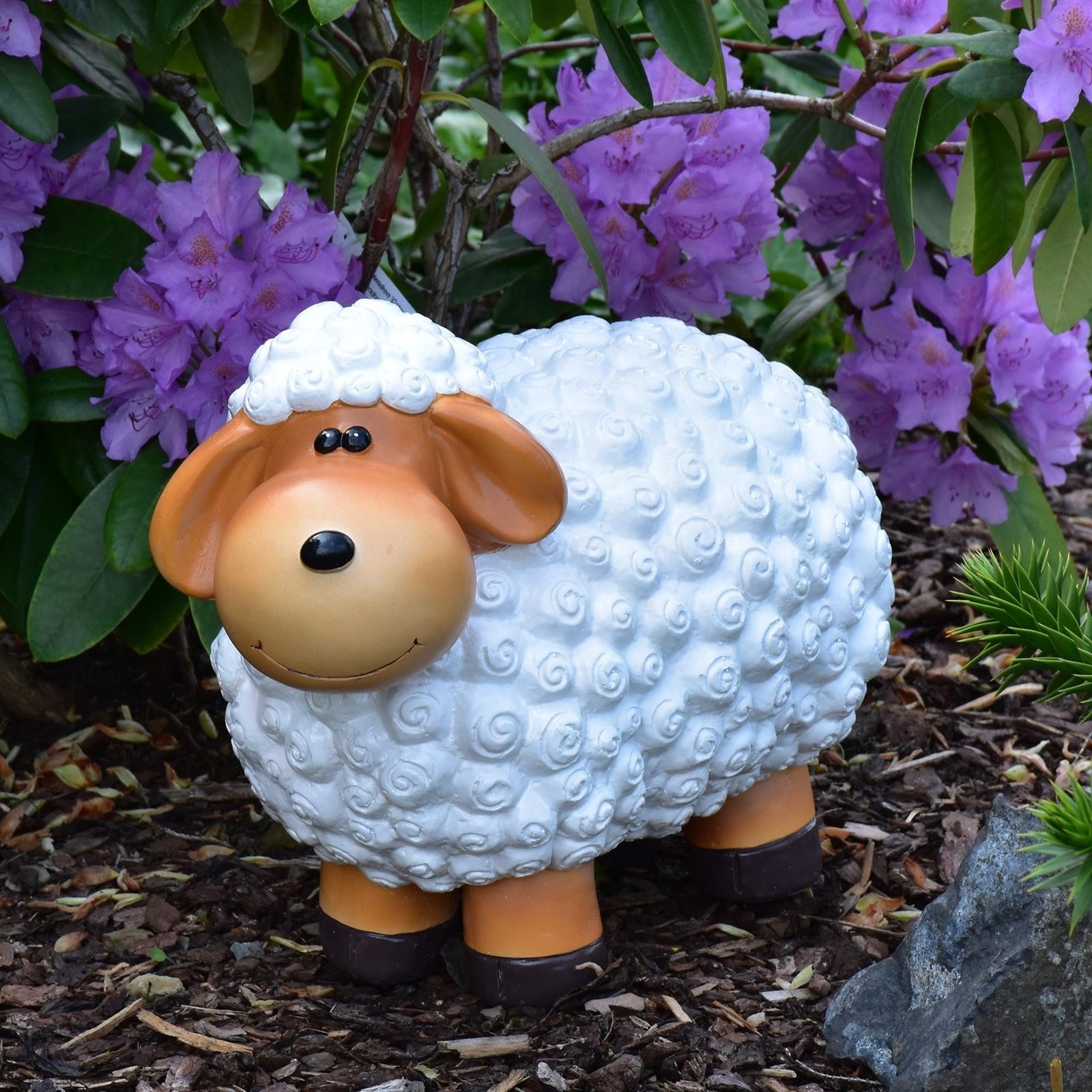 Geschenkestadl Gartenfigur XL Schafe in verschiedenen Farben Gartenfigur