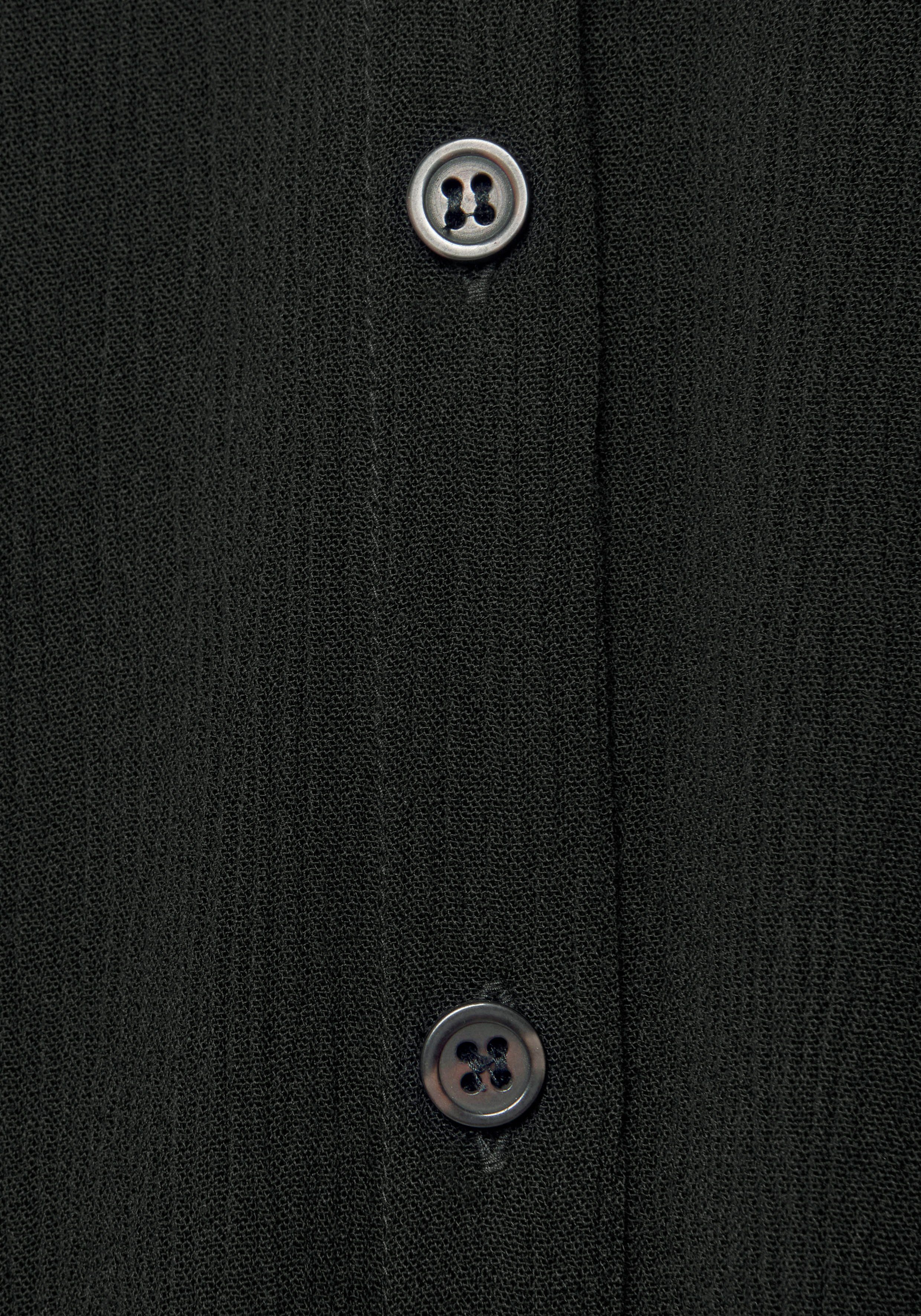 Hemdblusenkleid LASCANA aus schwarz gekreppter Viskose