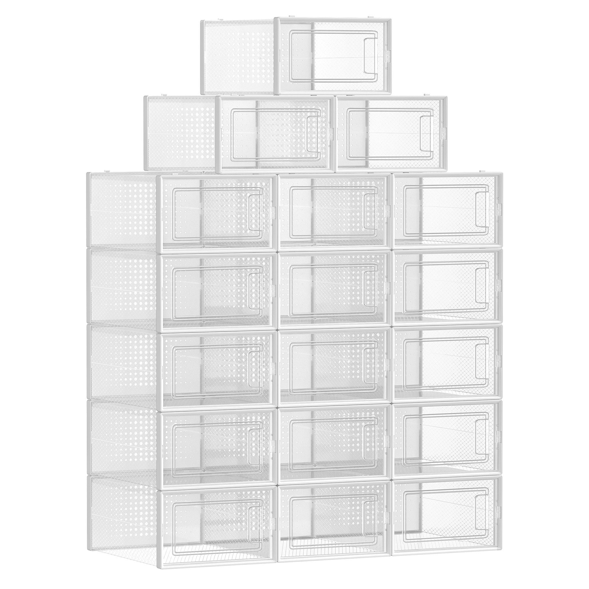 SONGMICS Schuhbox Schuhbox (18 St), faltbar, bis Размер 44 oder 46