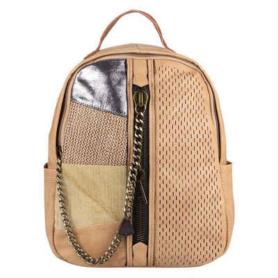 ITALYSHOP24 Rucksack Damen Rucksack Tasche Schultertasche, wahrer Blickfang, als Shopper & Handtasche tragbar