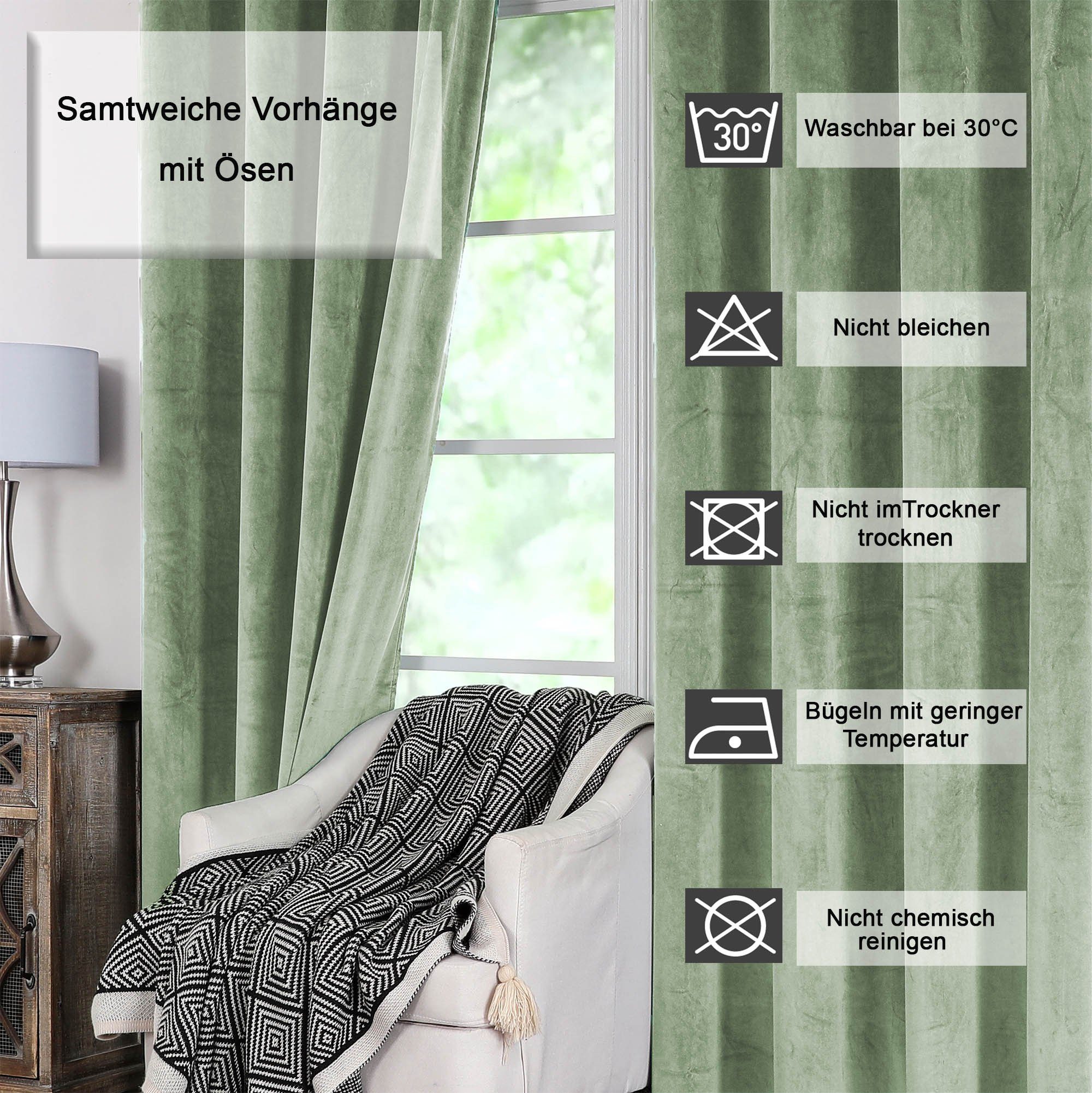 Haus und Deko Gardine Samt Vorhäng günstig online kaufen