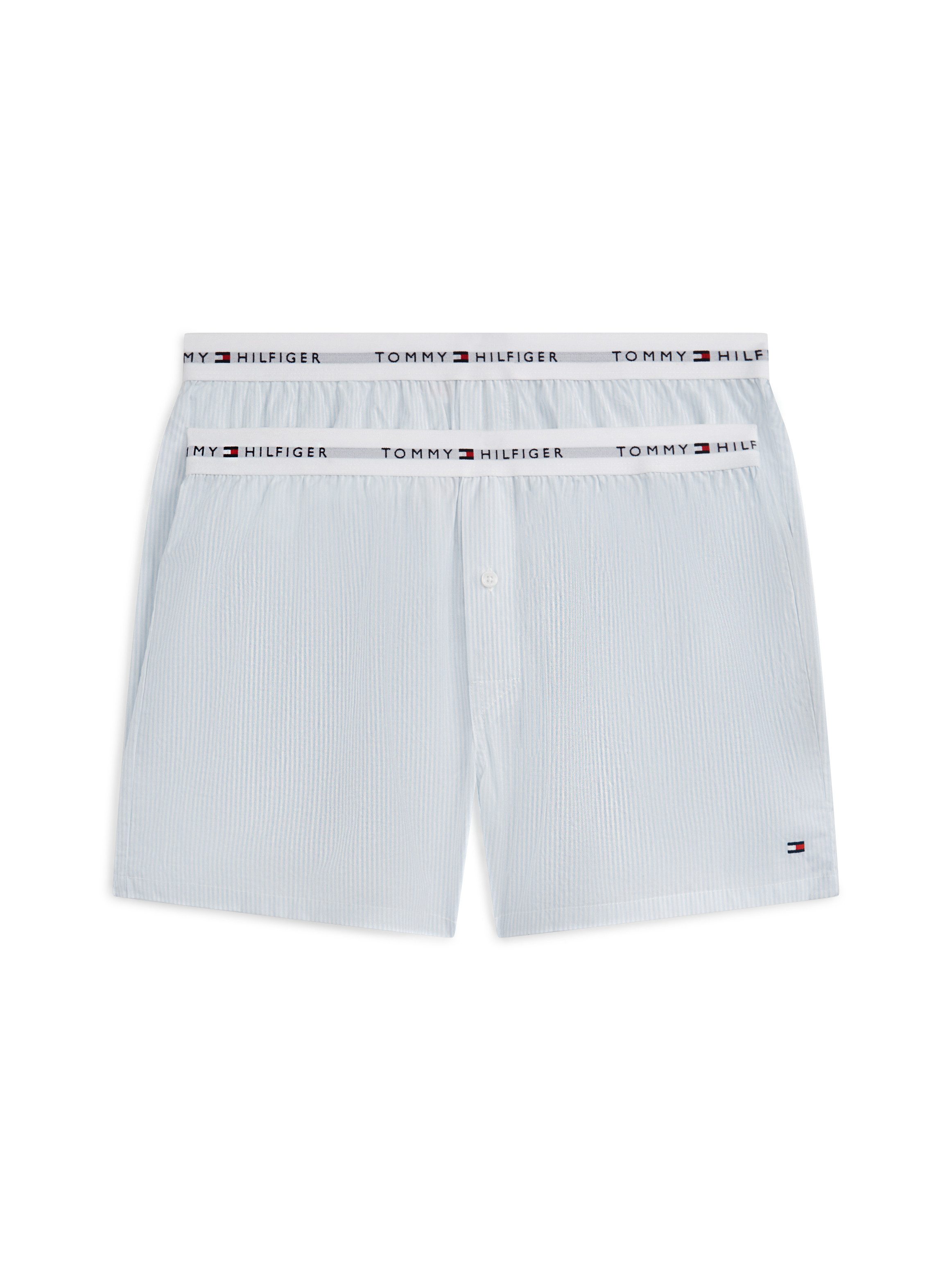 Tommy Hilfiger Underwear Boxershorts (2-St) mit Streifen, elastischer Bund mit Markenlogo
