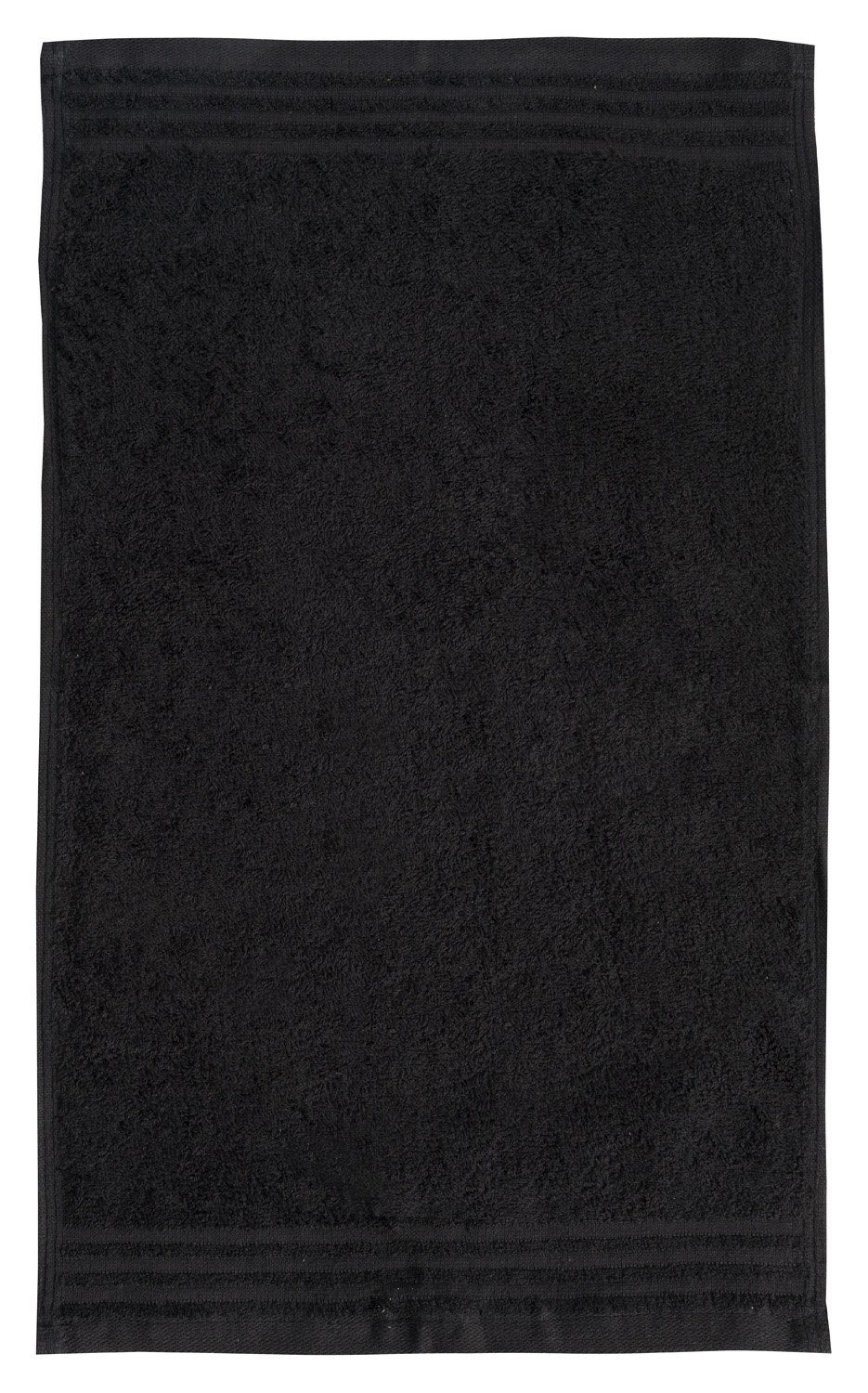 30 50 (1-St), Baumwolle Schwarz, cm, mit Handtücher x Aufhängeschlaufe Unifarben, HAMBURG, Gözze