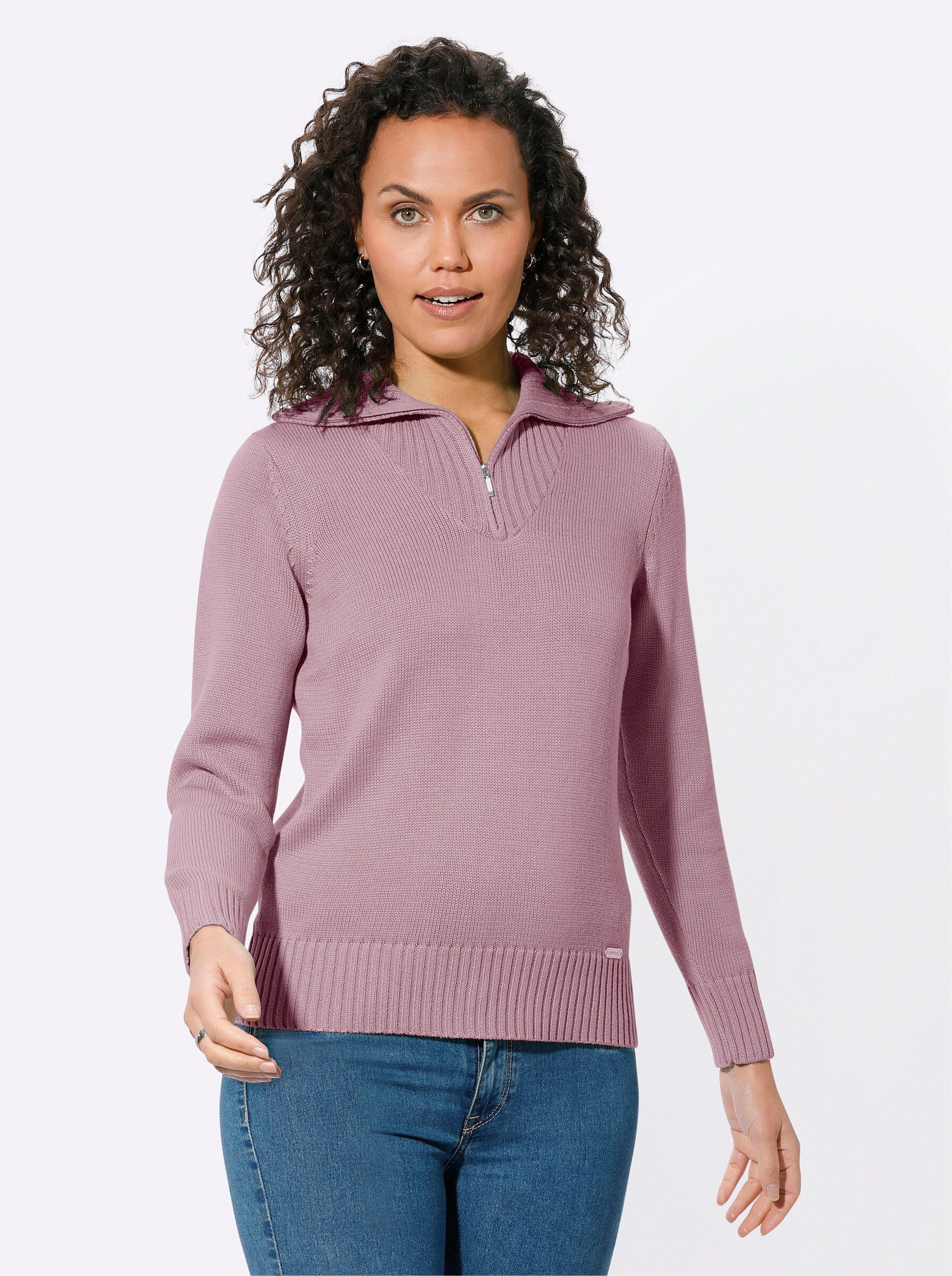 Witt Strickpullover Pullover Langarm Materialmix
