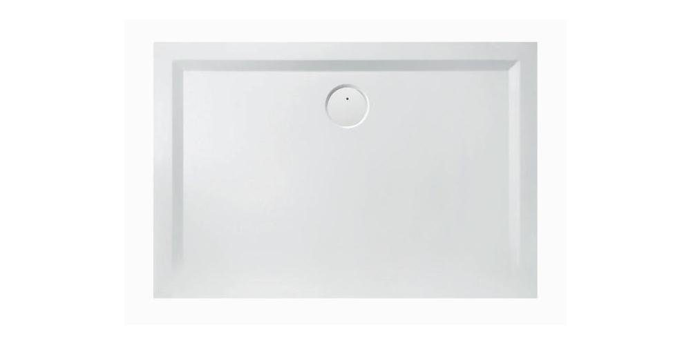 HOESCH Badewanne Mineralguss-Duschwanne MUNA mit Antirutsch 800 x 750 x 30 mm weiß