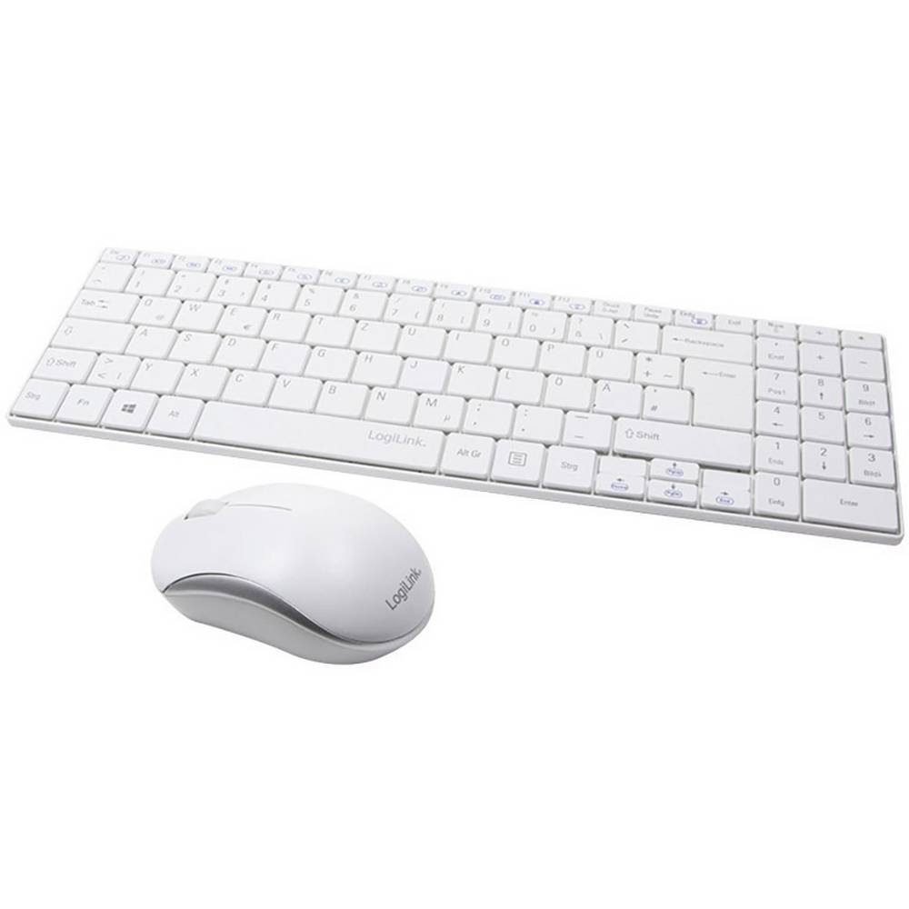 LogiLink Funk Slim Desktop Set ID0109 Tastatur- und Maus-Set