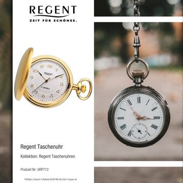 Regent Taschenuhr Regent Herren Taschenuhr Analog Gehäuse, (Analoguhr), Herren Taschenuhr rund, extra groß (ca. 44mm), Metall, Elegant