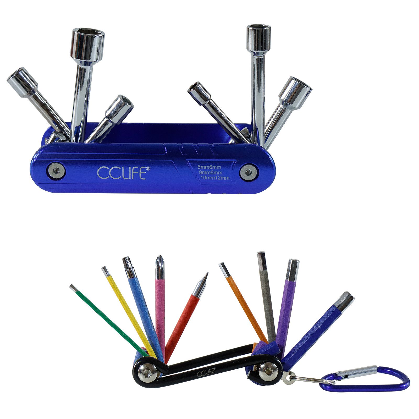CCLIFE Multitool Fahrrad Reparatur Multifunktionswerkzeug Miniwerkzeug Faltbares Torx, (2 St)