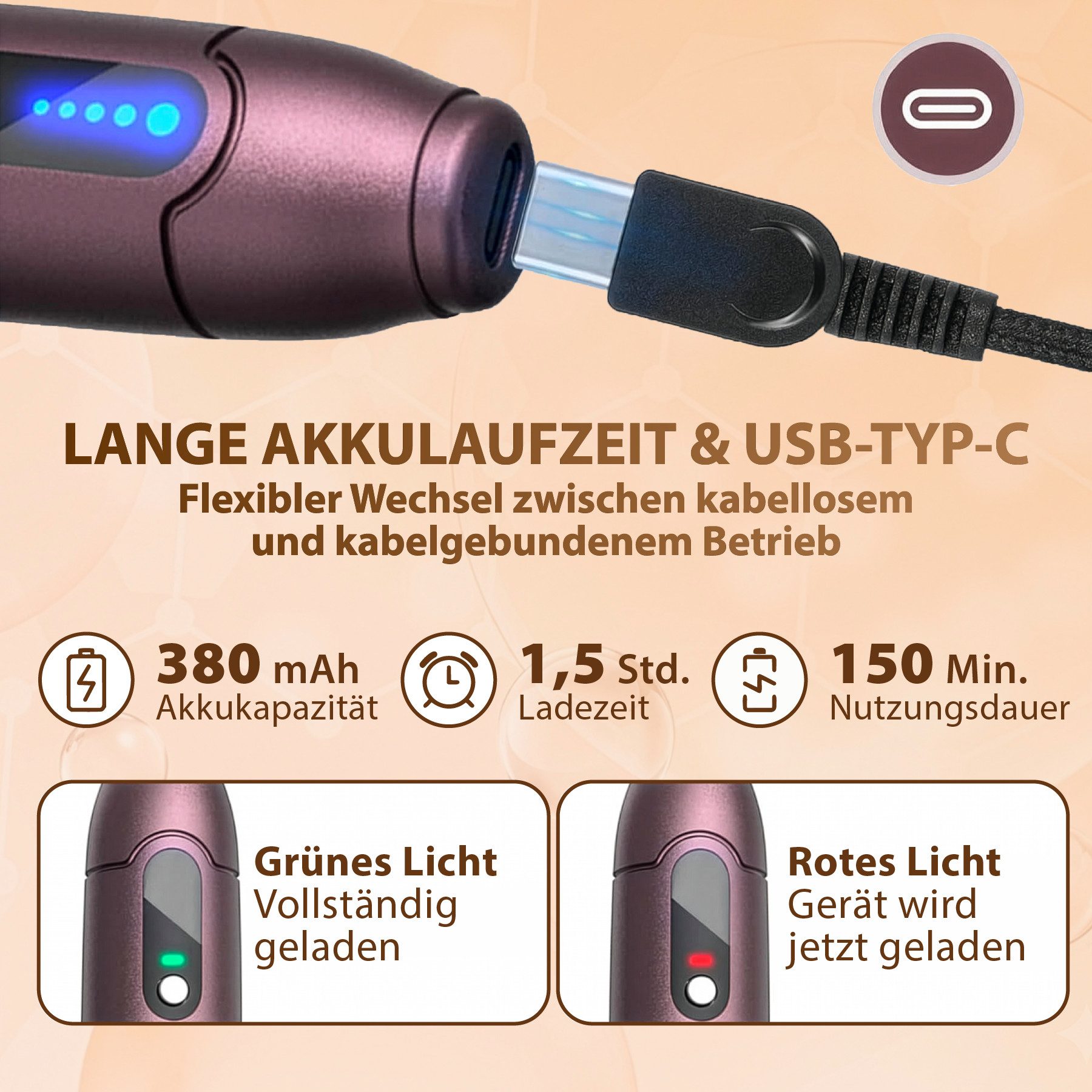 P-Beauty Cosmetic Accessories Dermaroller Dr. Pen Ultima A10 Derma Pen Microneedling Dermapen Anti-Aging Gerät, Dermapen, Anti-falten, Microneedling, Meso – Bild 4 von 5
