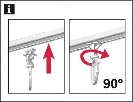 GARDINIA Gardinengleiter Drehgleiter für 6 mm Laufkanal mit Faltenlegehaken, (20-St), Serie Einzelprogramm Chicago Ø 20 mm