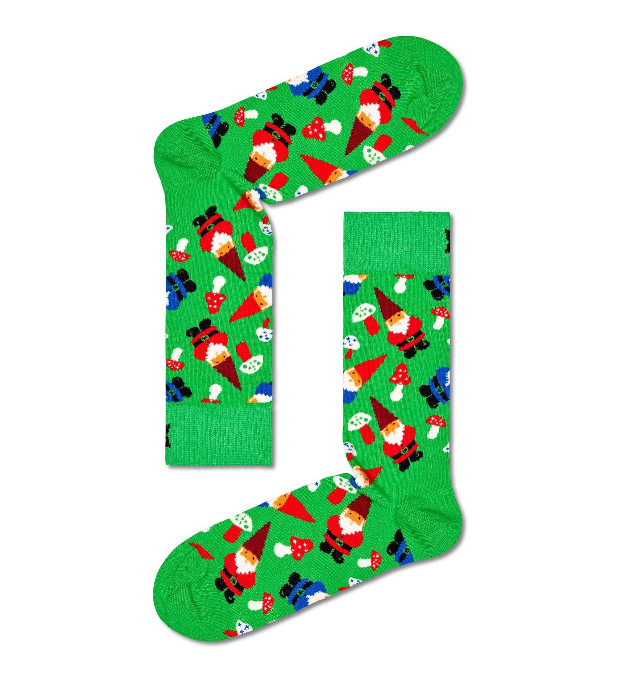 Kurzsocken Happy Santas Workshop 4er Unisex - X-MAS Socks Pack Socken, Geschenkbox