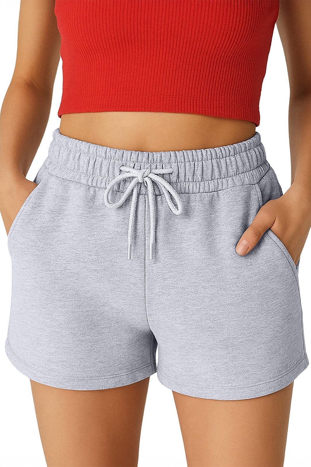 ROSS CAMP Sweatshorts Kurze Hose Damen Shorts Lycra günstig online kaufen