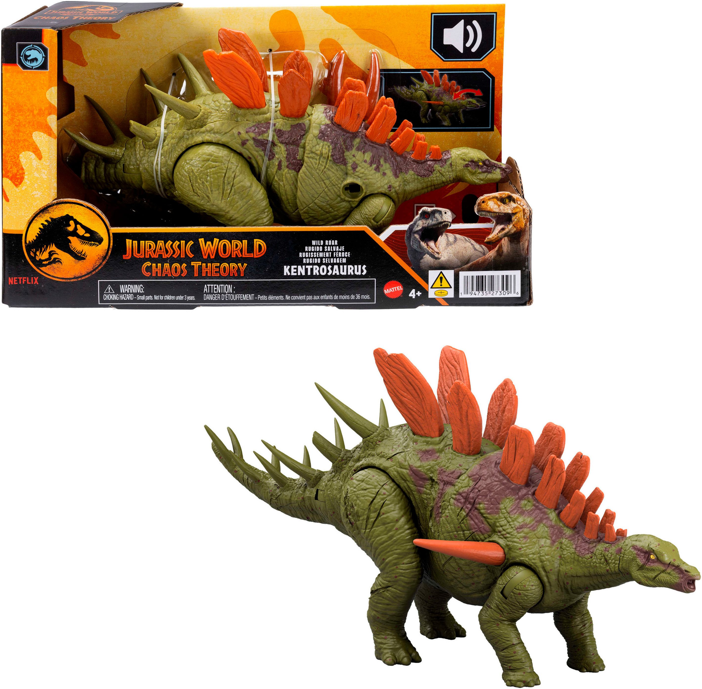 Mattel® Actionfigur Jurassic World Wild Roar Kentrosaurus, mit Geräuschen