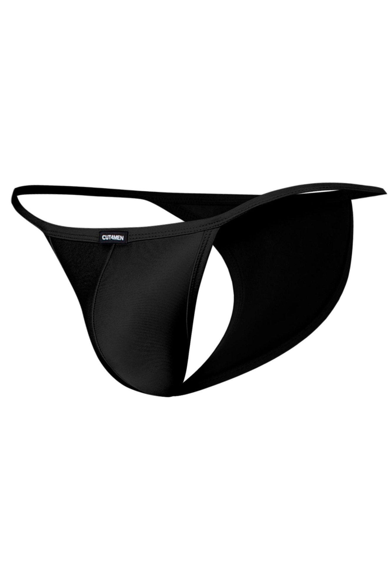 Slip Schwarzer Männer Tanga blickdicht Herren Slip knapp elastisch