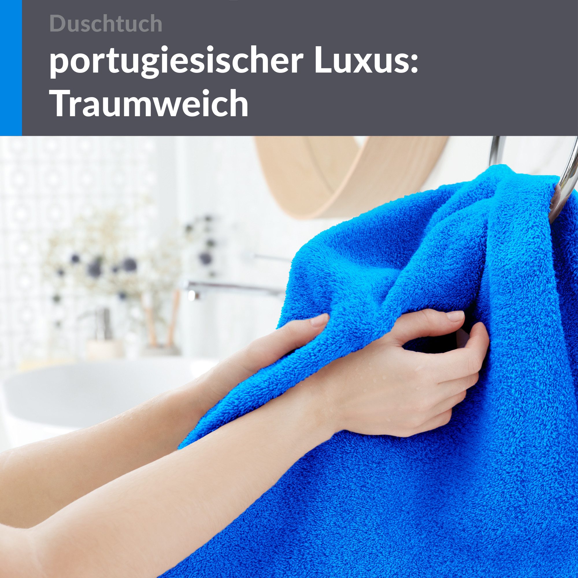 Lashuma Duschtuch - London Premium, Frottee (1-St), Badetuch 70x140 cm, 100% Baumwolle Made in Portugal