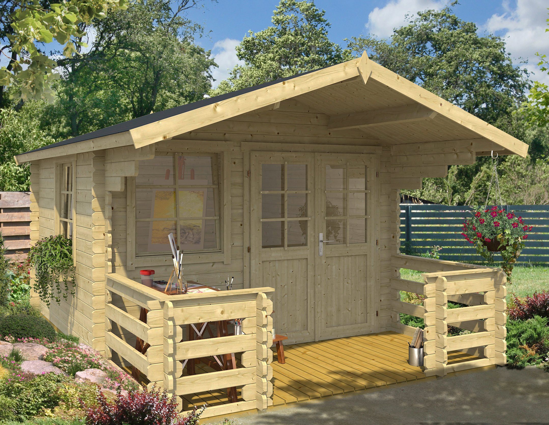 KONIFERA Gartenhaus Klingenberg 1, BxT: 340x460 cm, (Set), Inklusive Fußboden