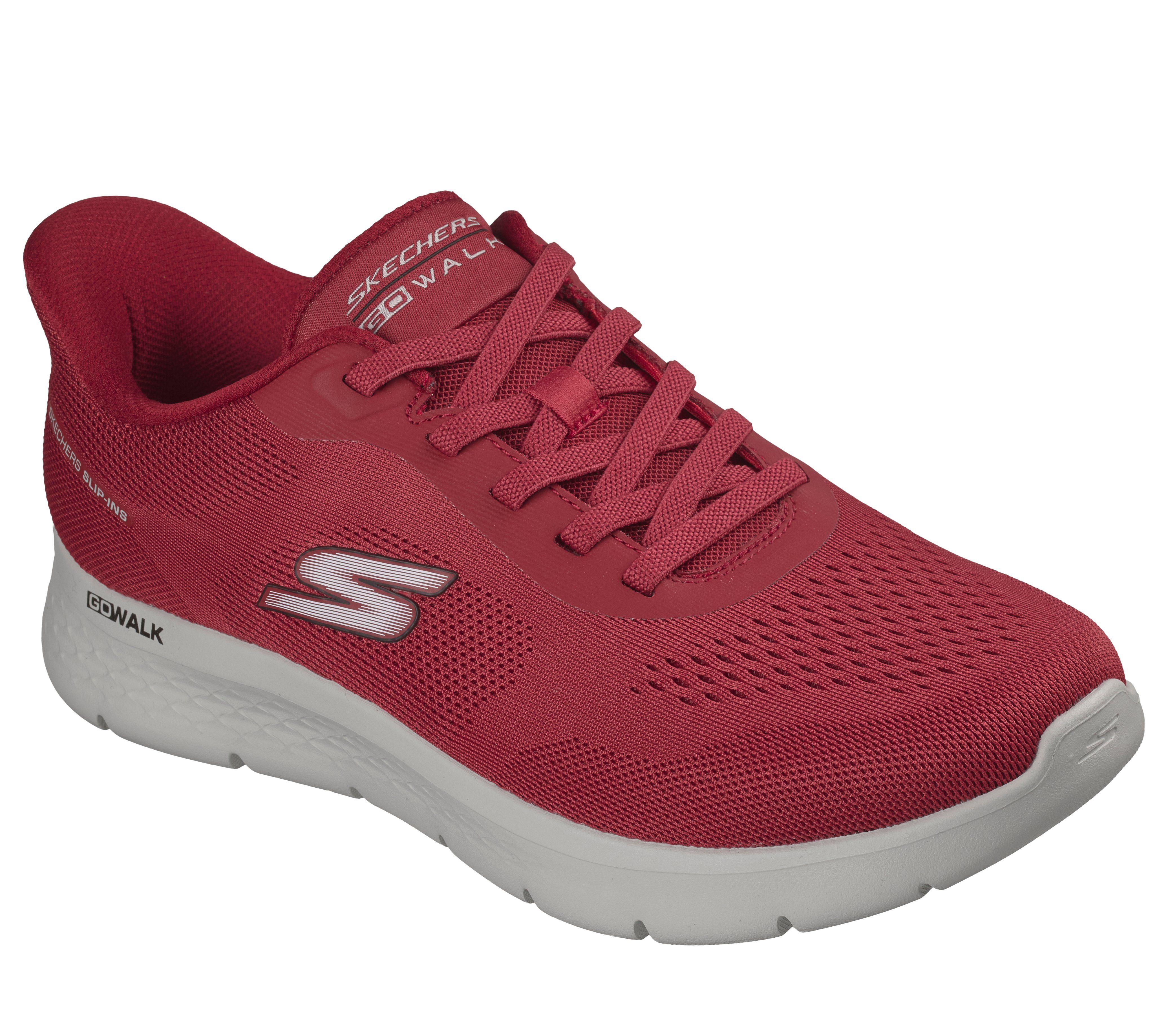 Skechers GO WALK FLEX-MASTER Slip-On Sneaker Schlupfschuh, Halbschuh, Freizeitschuh mit elastischen Schnürsenkeln